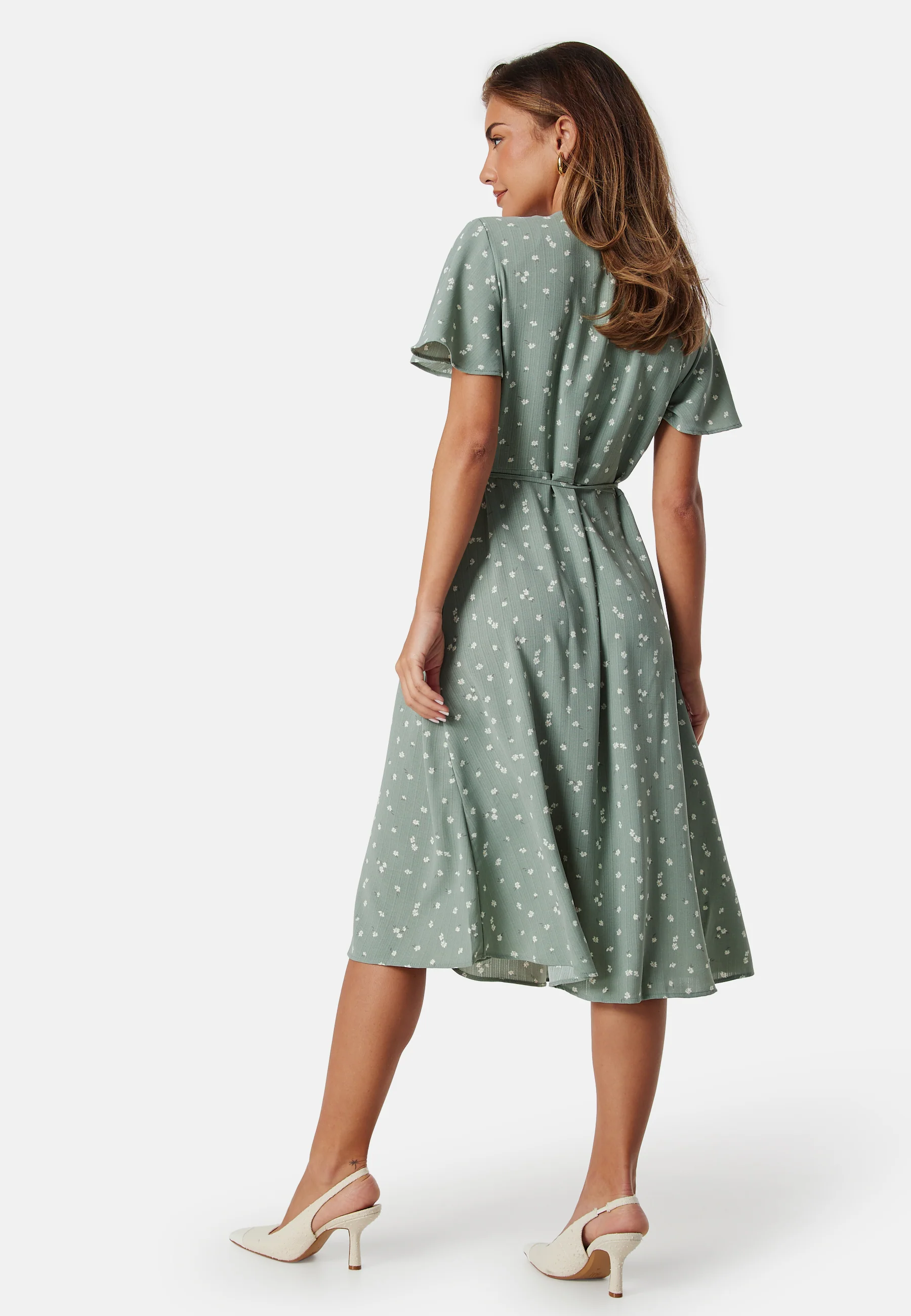 Vilovie S/S Wrap Midi Dress - Image 2