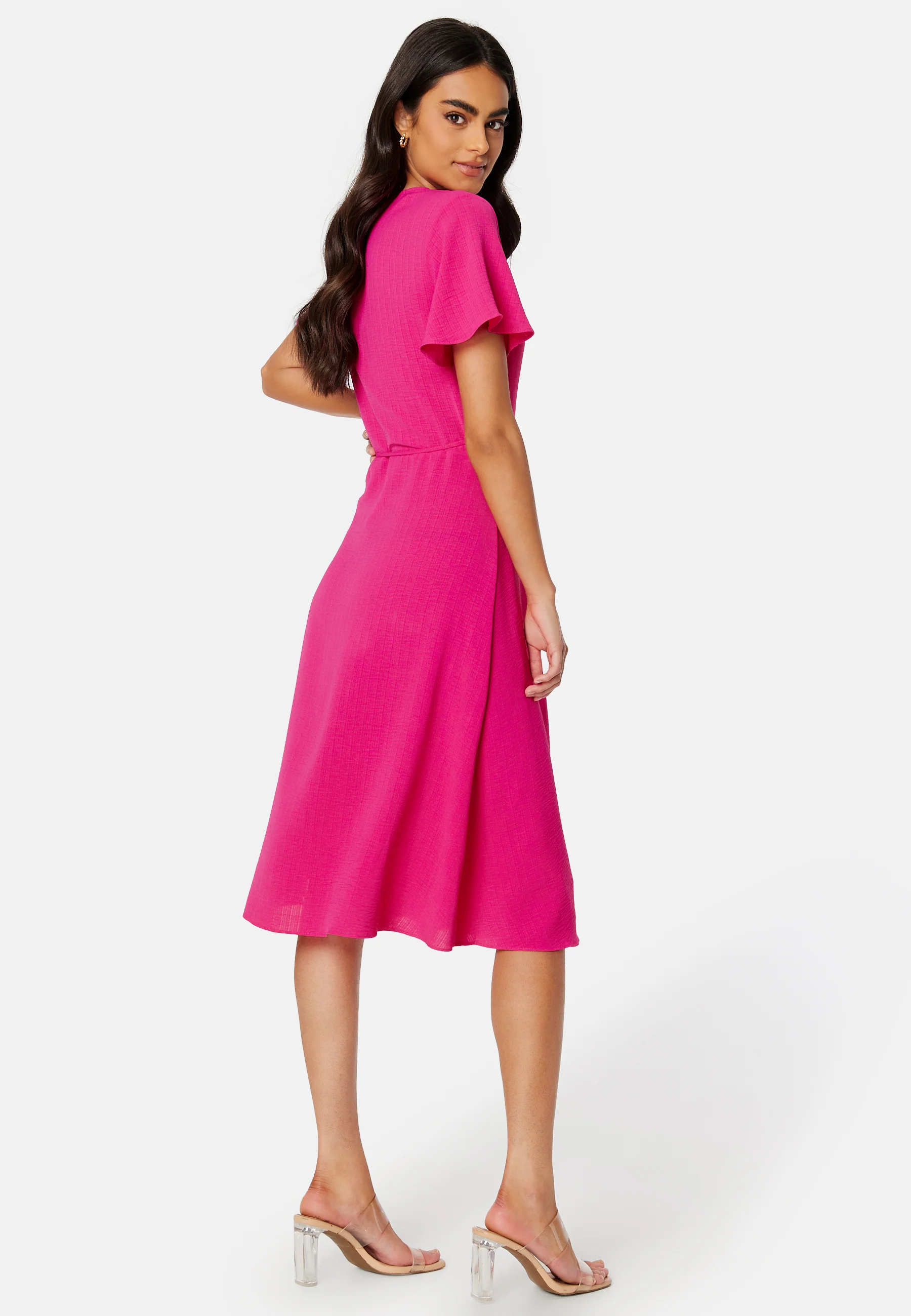 Vilovie S/S Wrap Midi Dress - Image 2