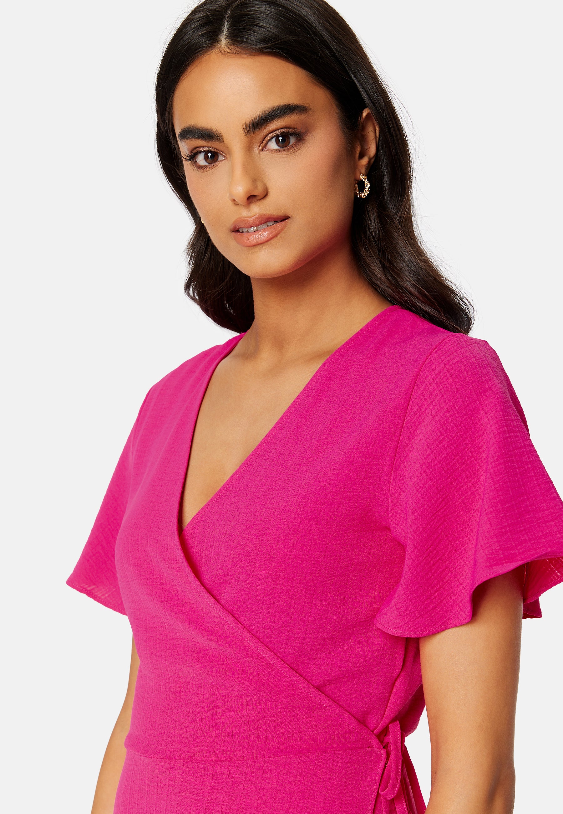 Vilovie S/S Wrap Midi Dress - Image 4