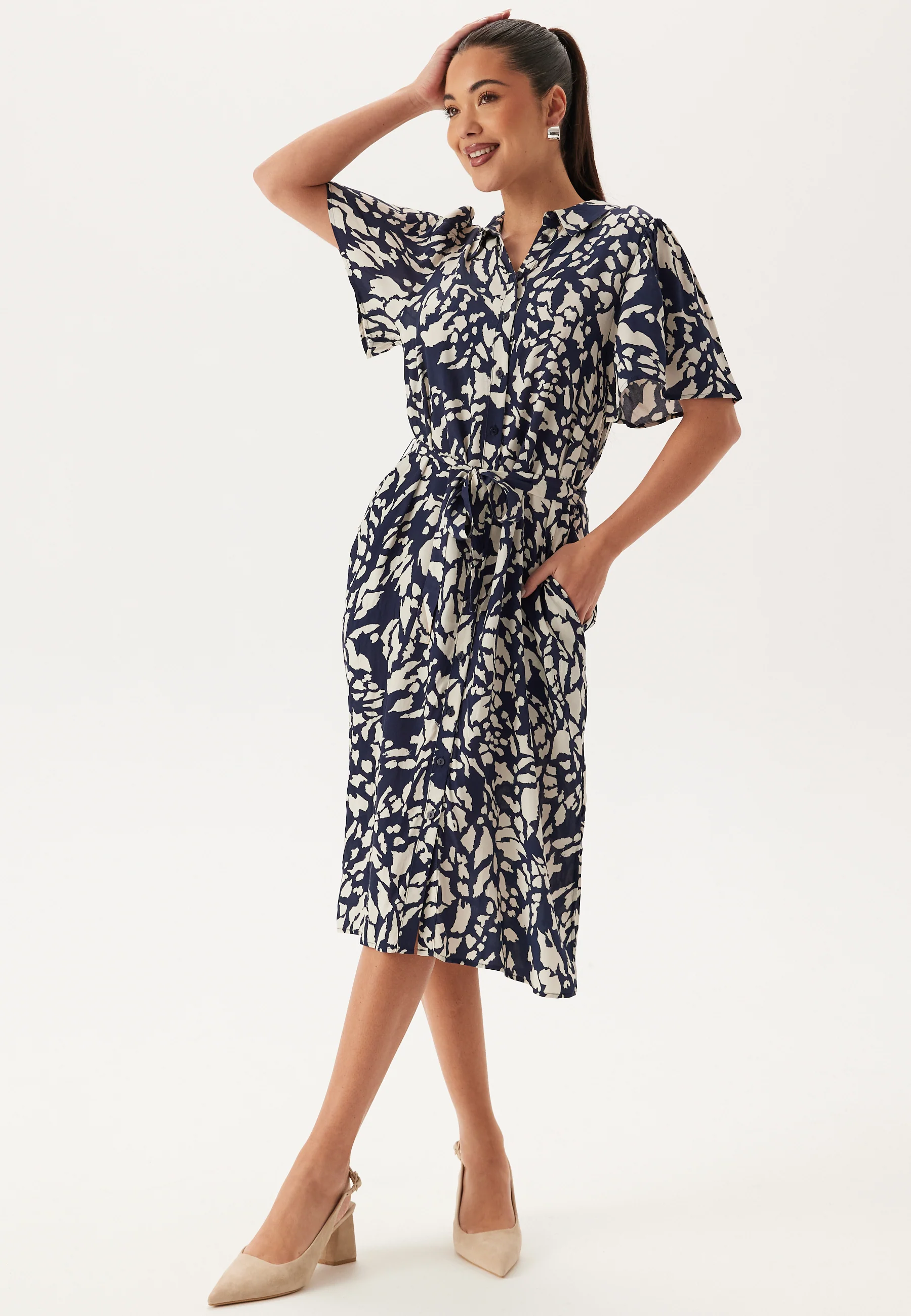 Vilullu S/S KNEE SHIRT DRESS K