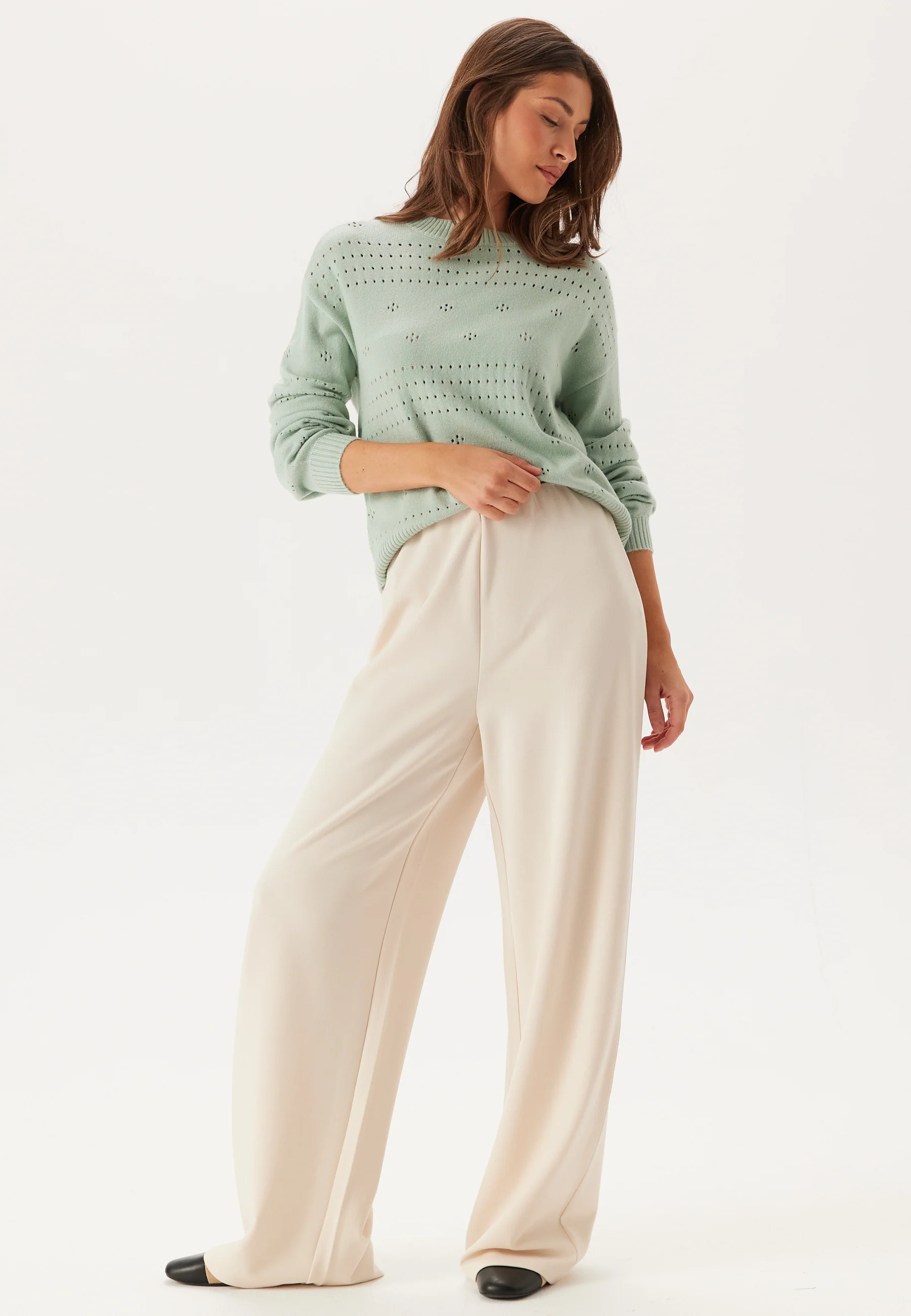 Viril L/S O-Neck Pointelle Knit - Image 3