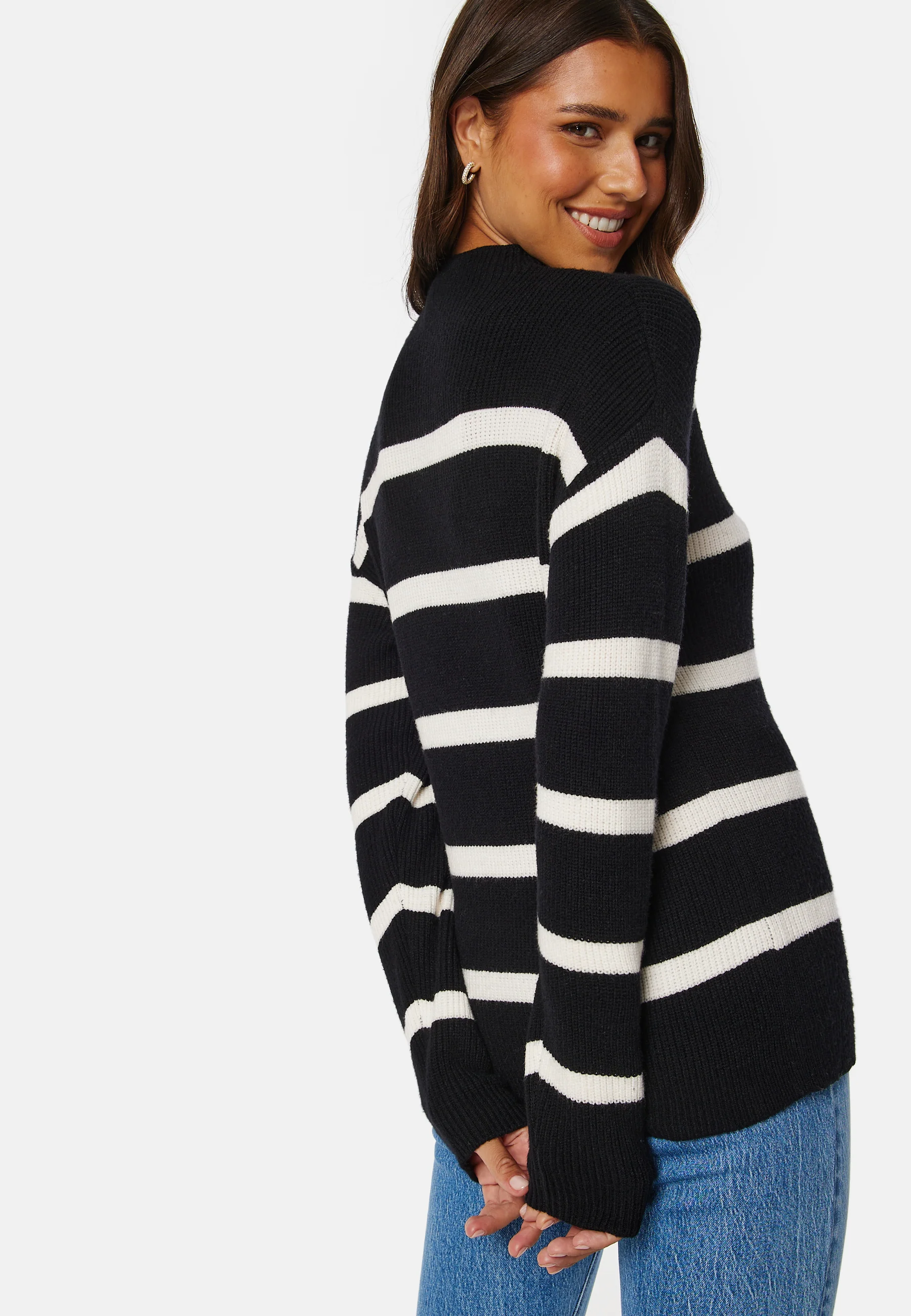 Viril Mockneck L/S Knit Rib Top - Image 3