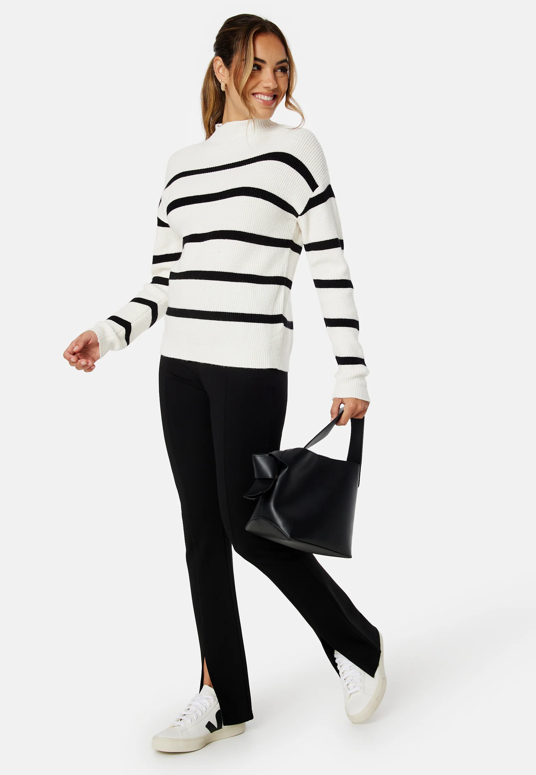 Viril Mockneck L/S Knit Rib Top - Image 2