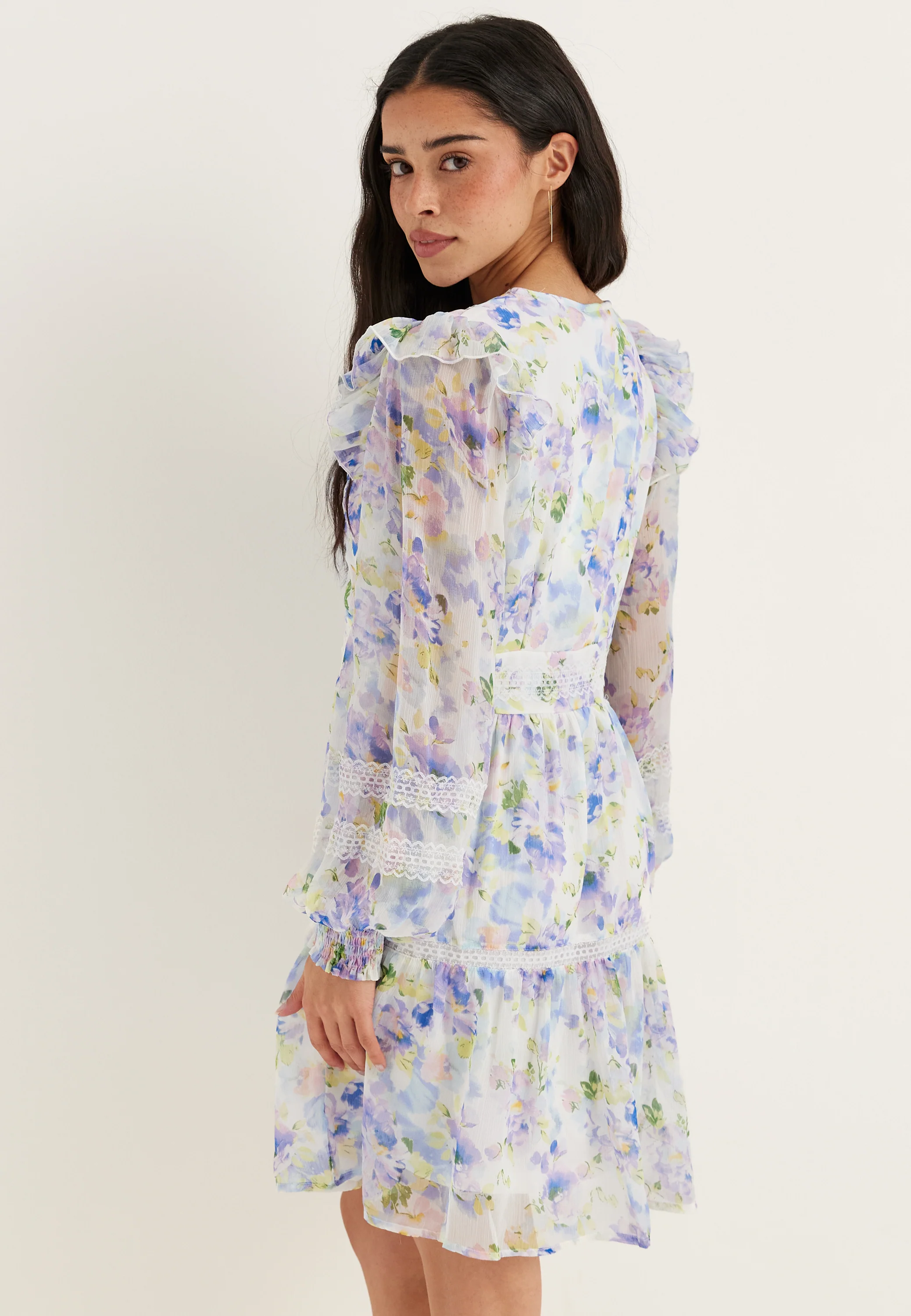 Viroman New V-neck L/S Short Dress - Image 5