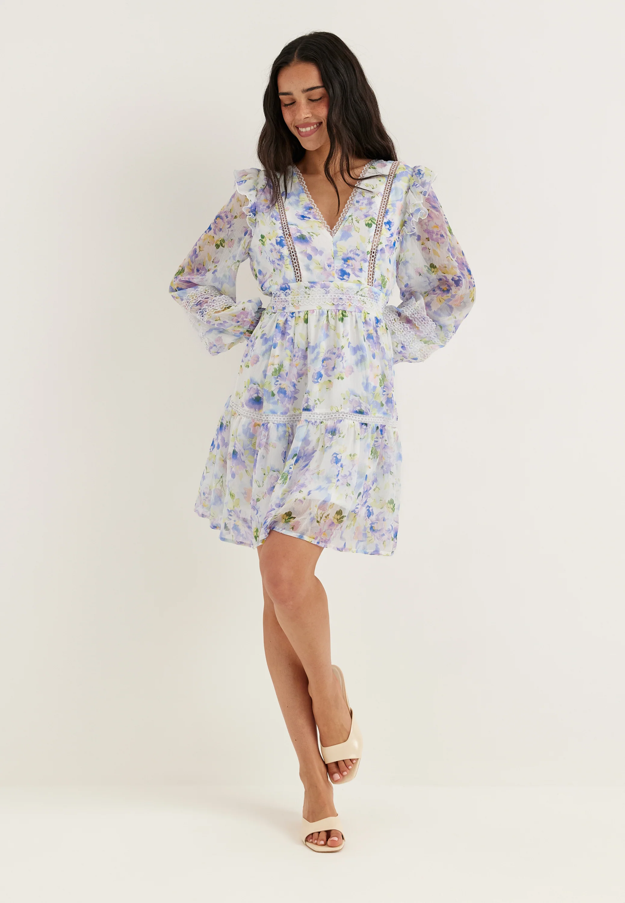Viroman New V-neck L/S Short Dress - Image 6