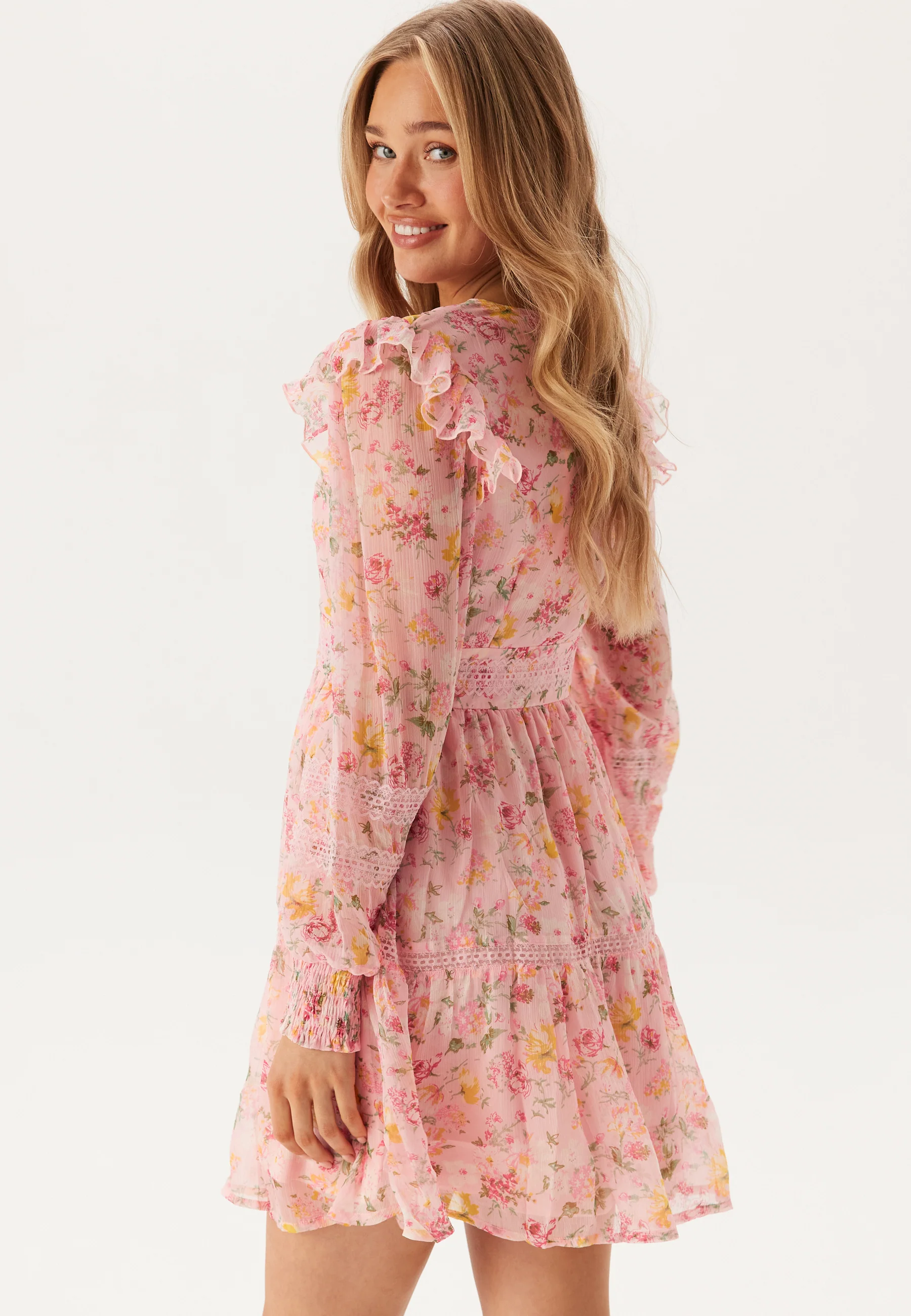 Viroman New V-neck L/S Short Dress - Image 2
