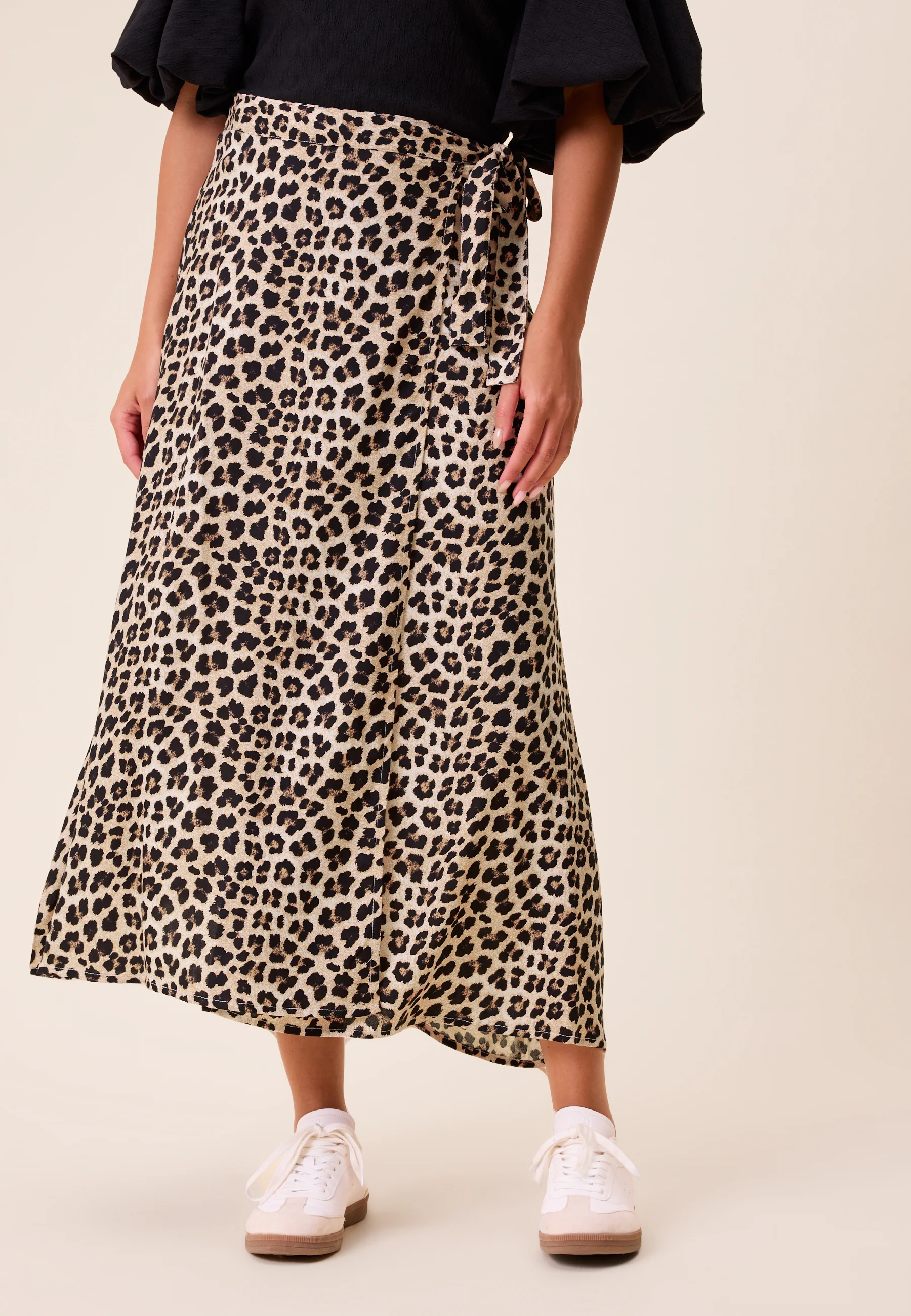 Viscose Midi Wrap Skirt - Image 2