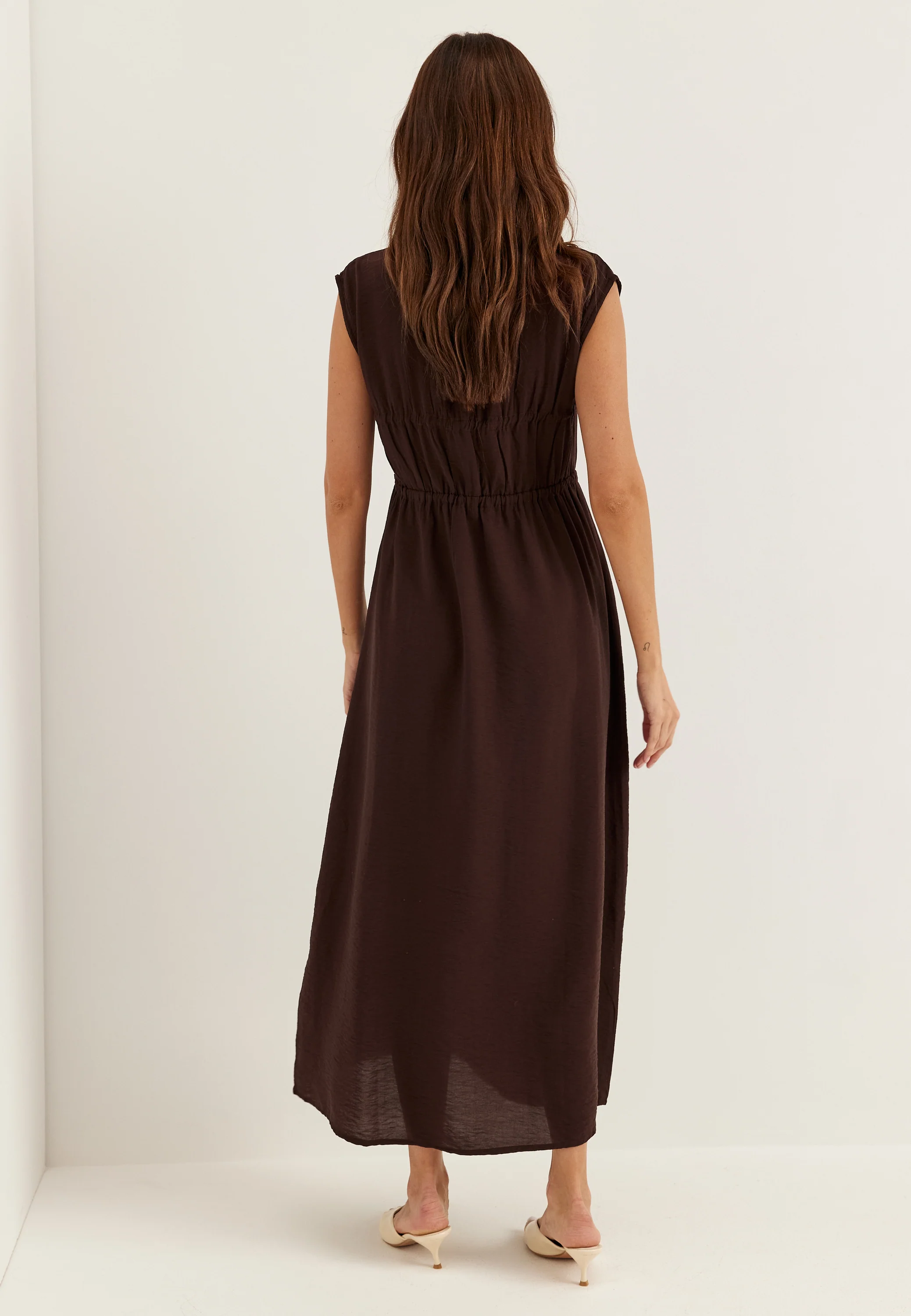 Viscose Tie Detail Dress - Image 3