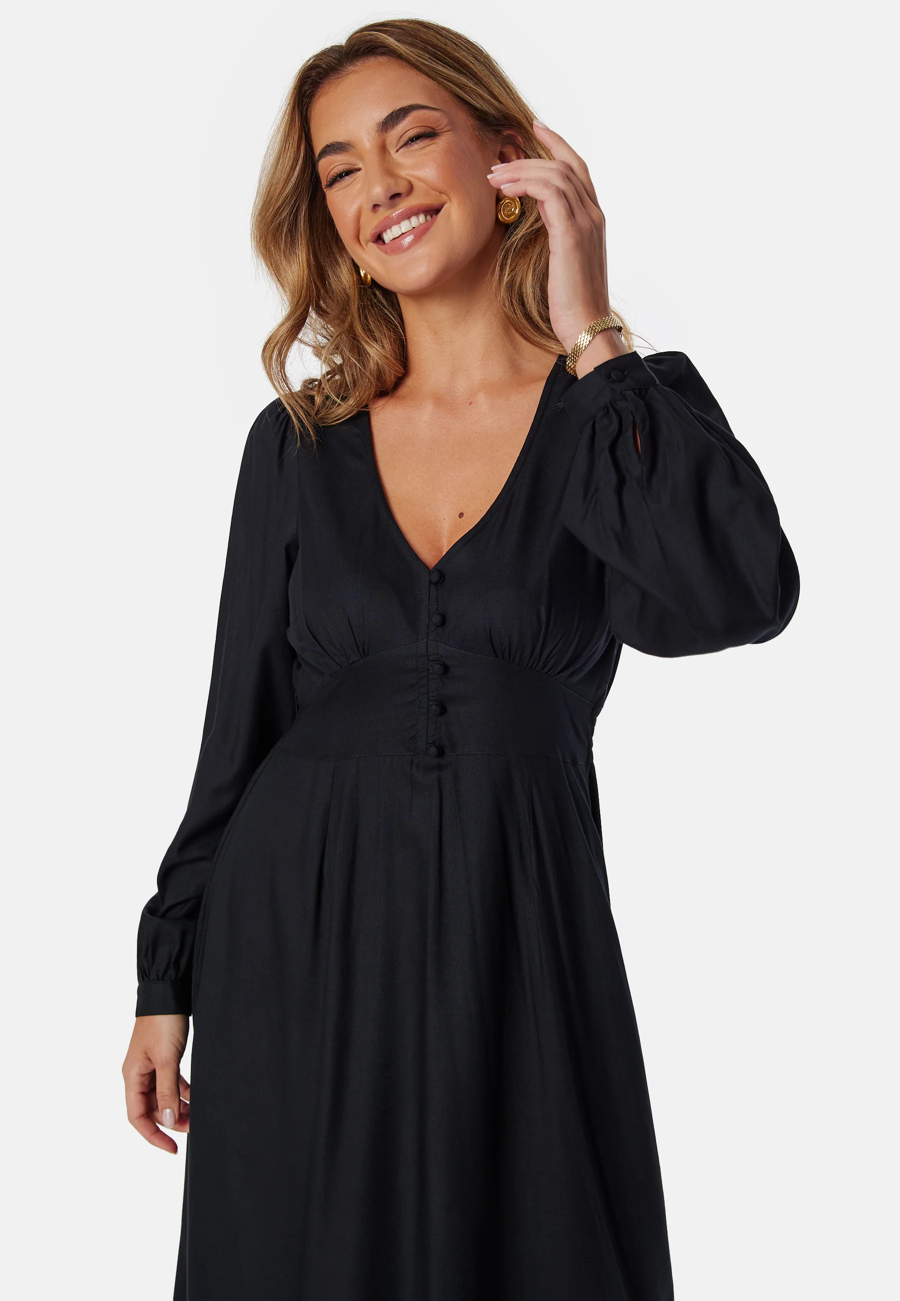 Viscose V-neck Maxi Dress - Image 2
