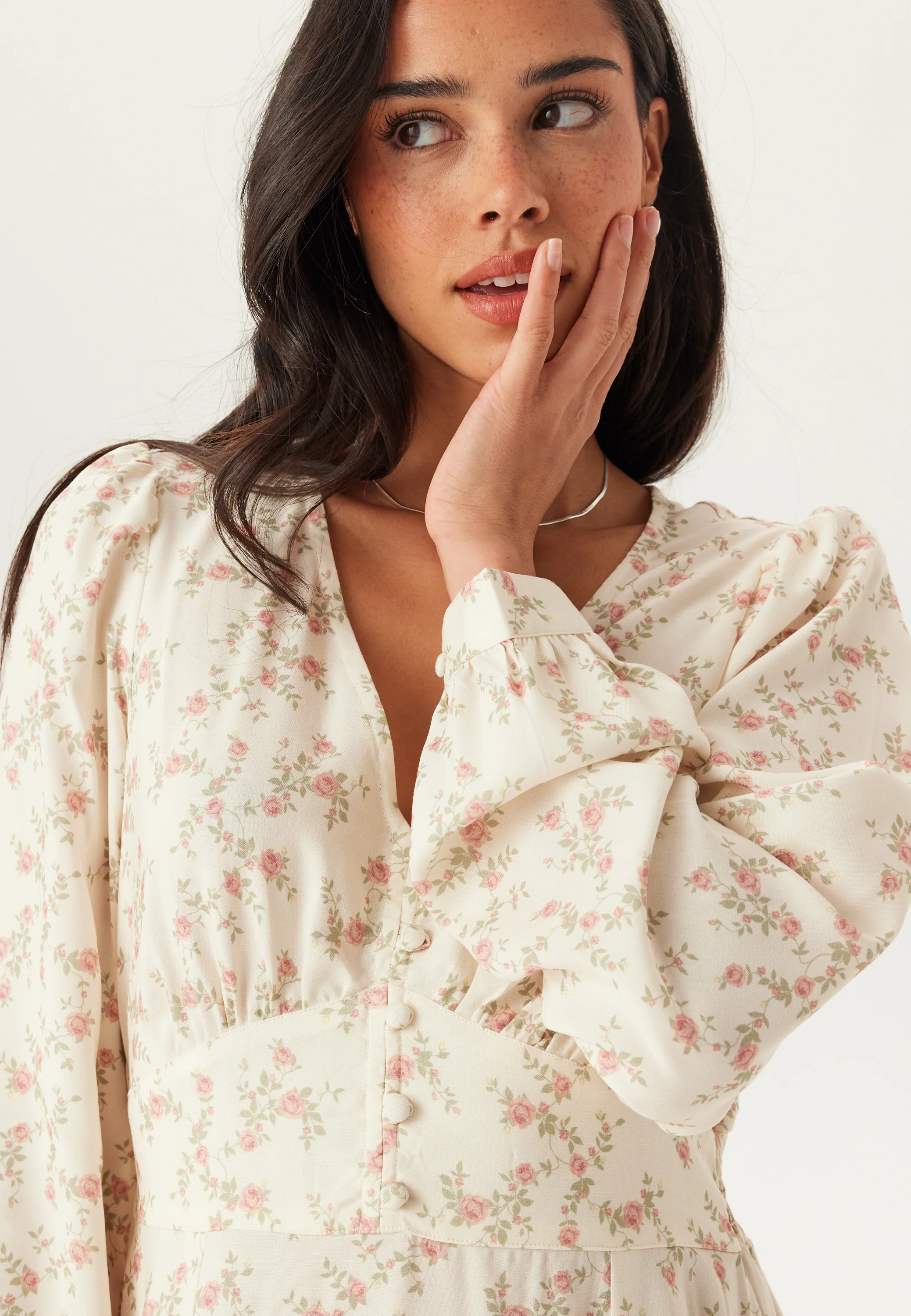 Viscose V-neck Maxi Dress - Image 2