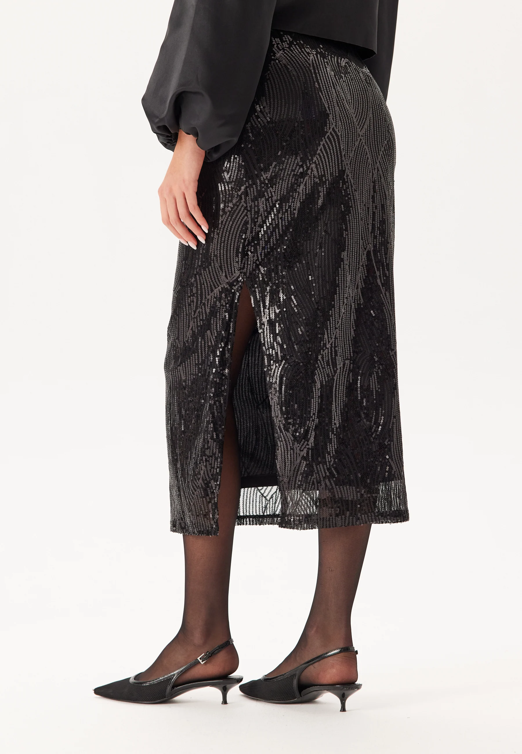 Vizikki Midi Sequin Skirt - Image 3