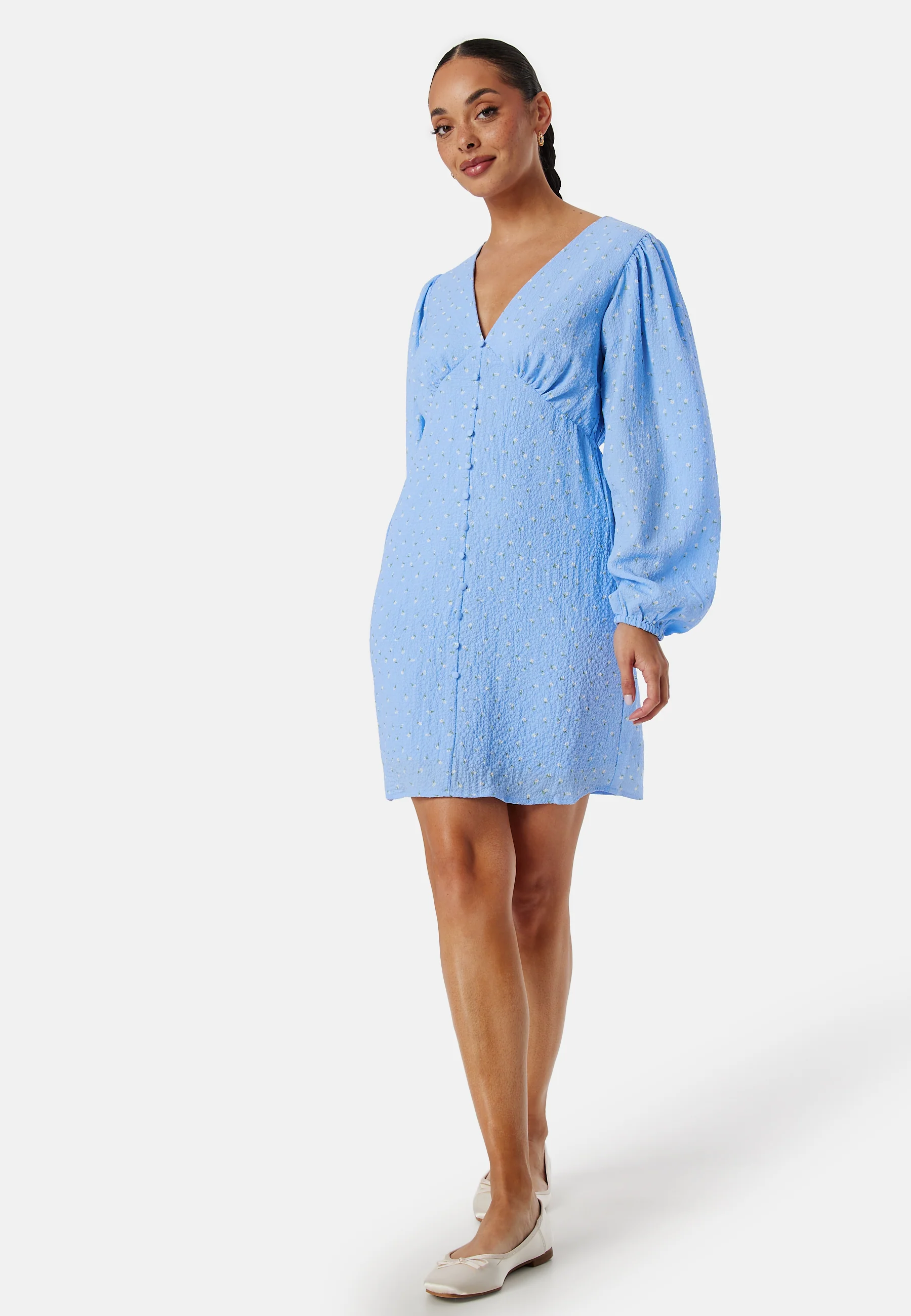 Vmamanda LS V-Neck short dress - Image 3