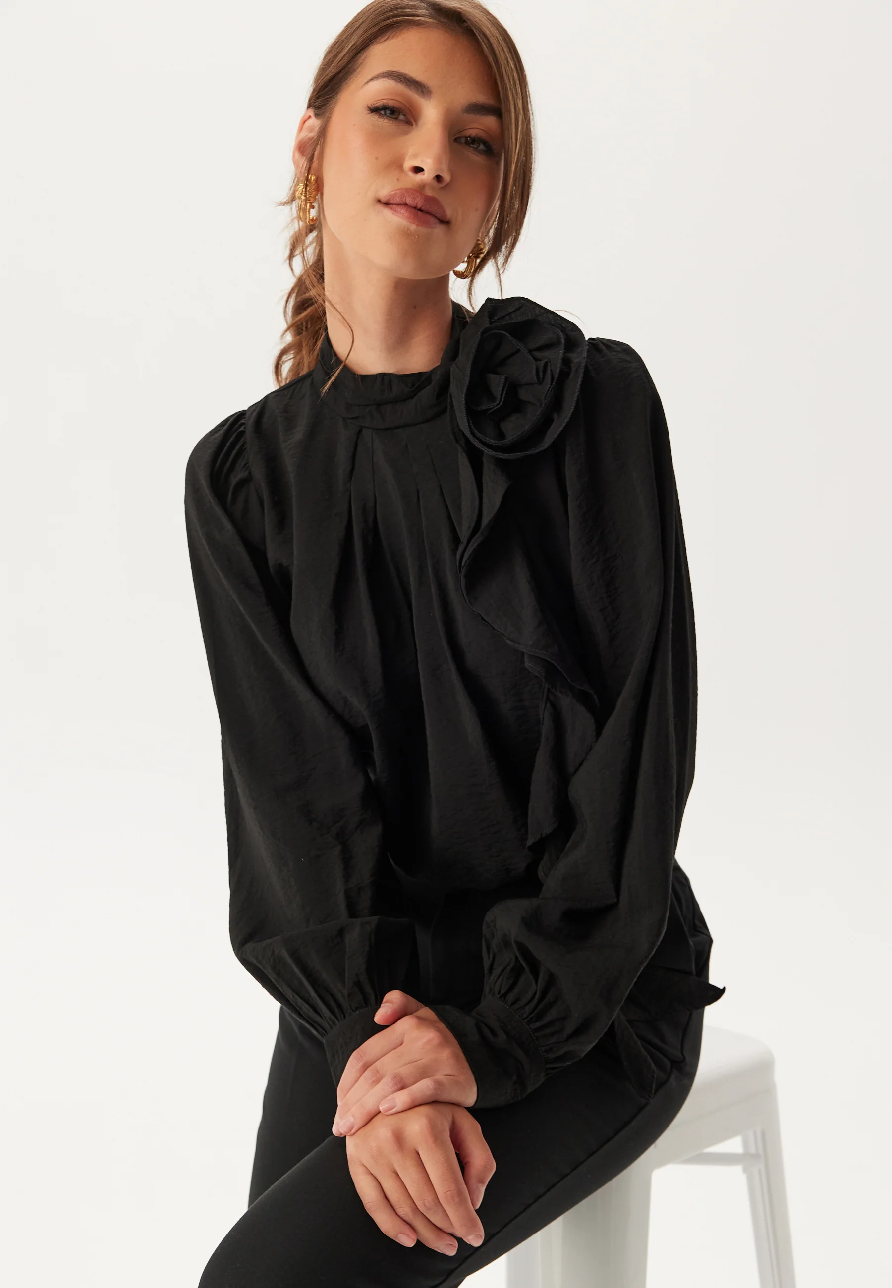 Vmbailey Ls Frill Top Wvn - Image 2