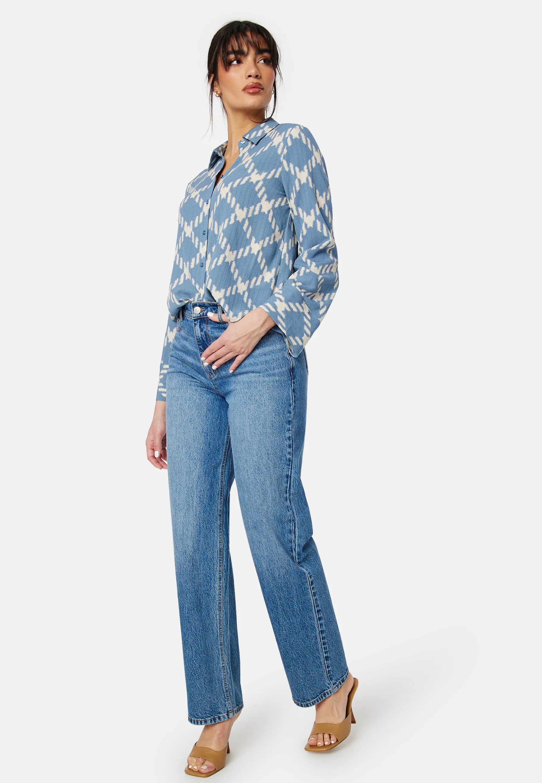 Vmginas betine LS oversized shirt - Image 3