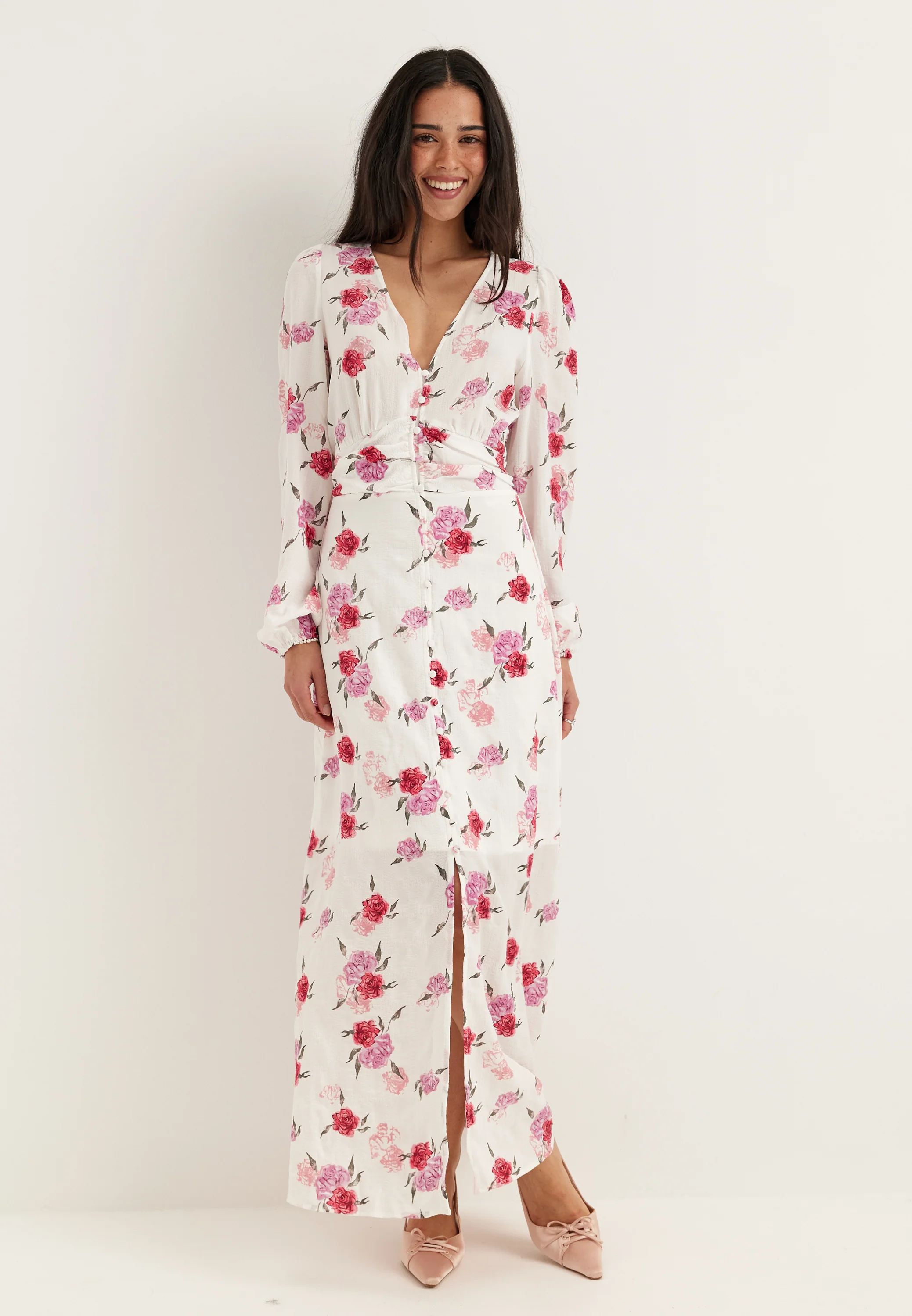 Vmlisa Ls V-neck Long Dress