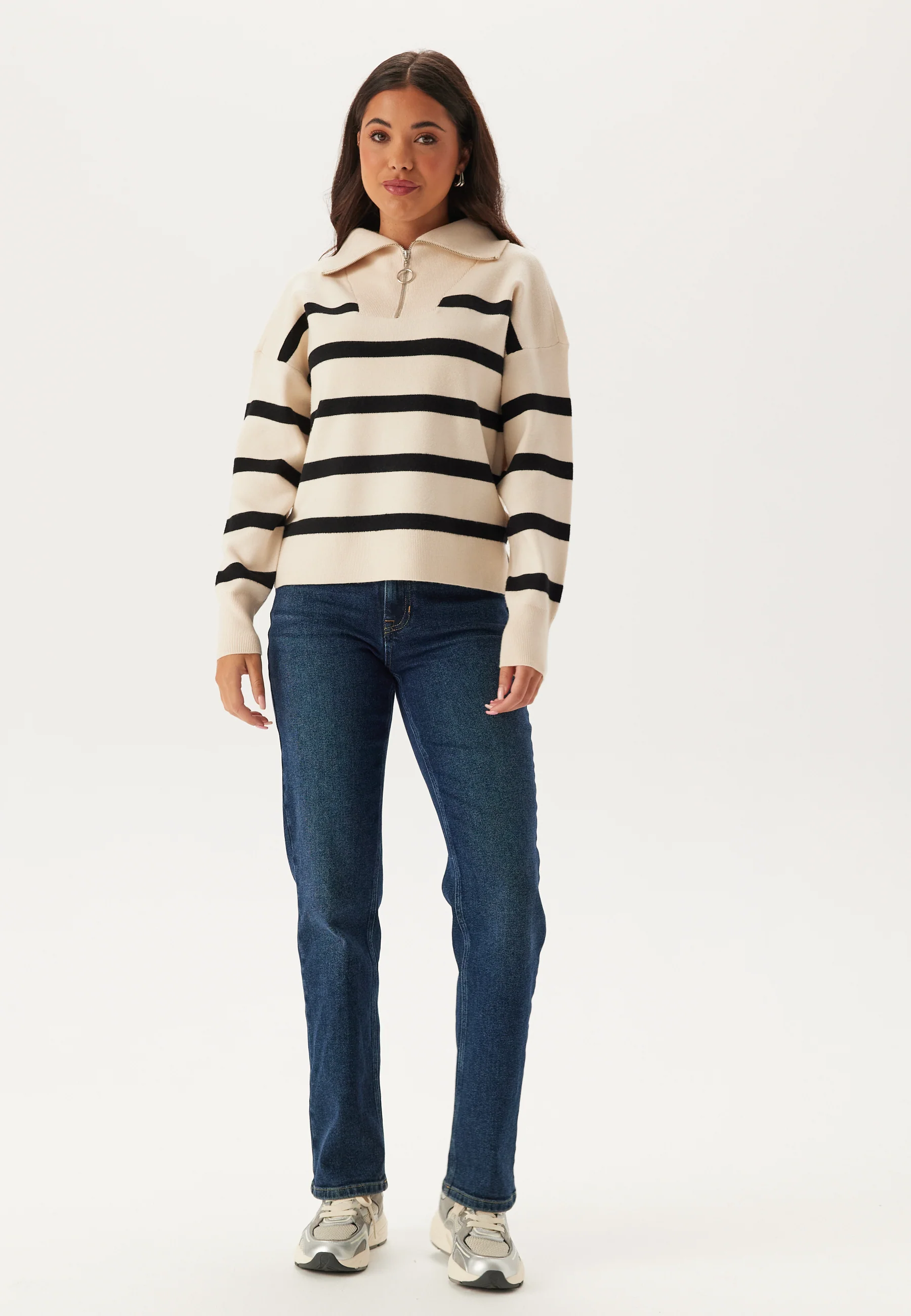Vmsaba Stripe Ls Highneck Blouse - Image 3