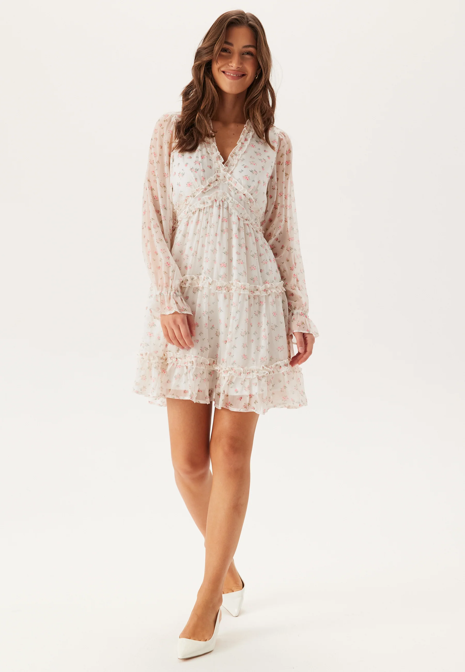 Vmsmilla LS frill short dress - Image 3