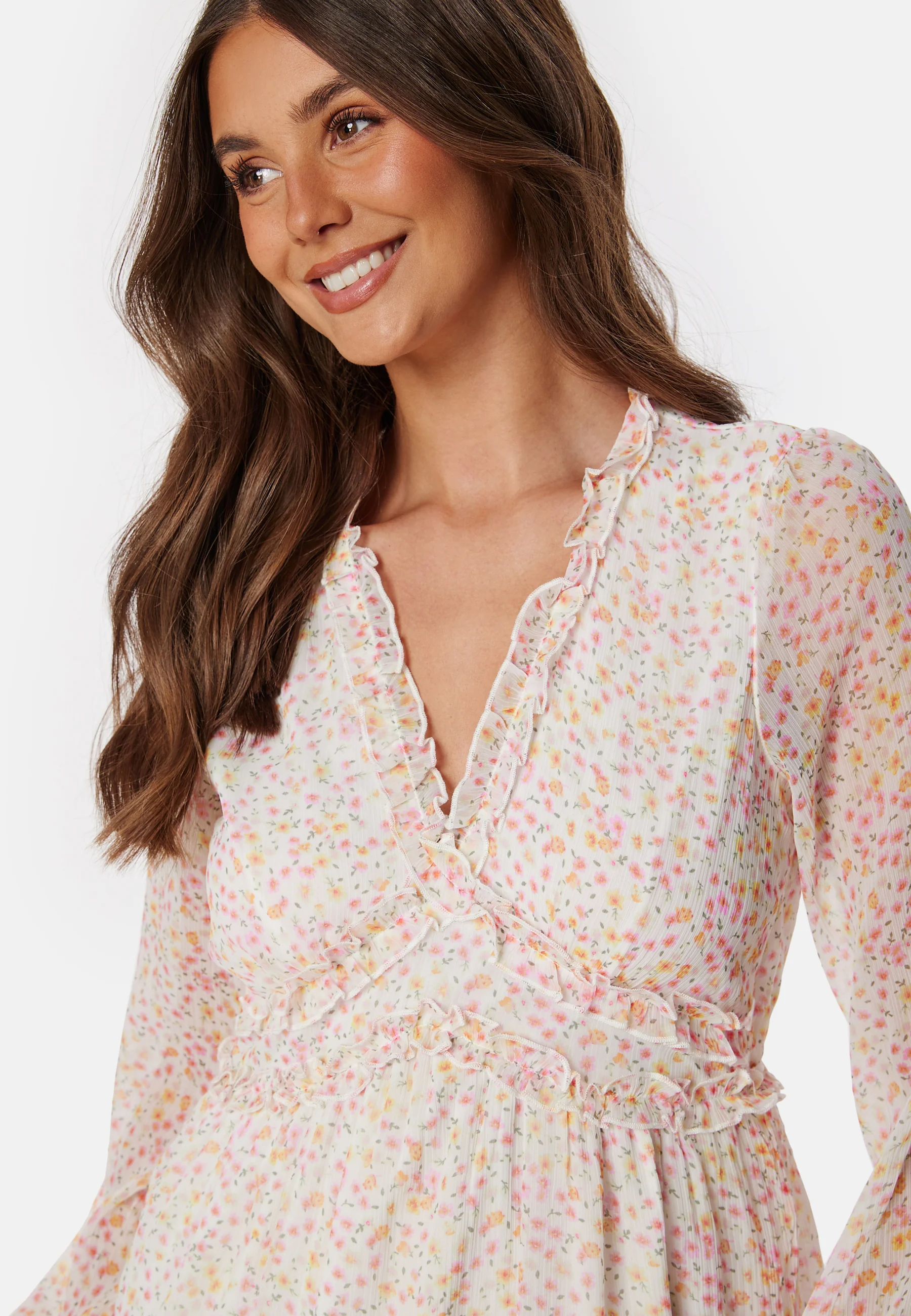 Vmsmilla LS frill short dress - Image 4