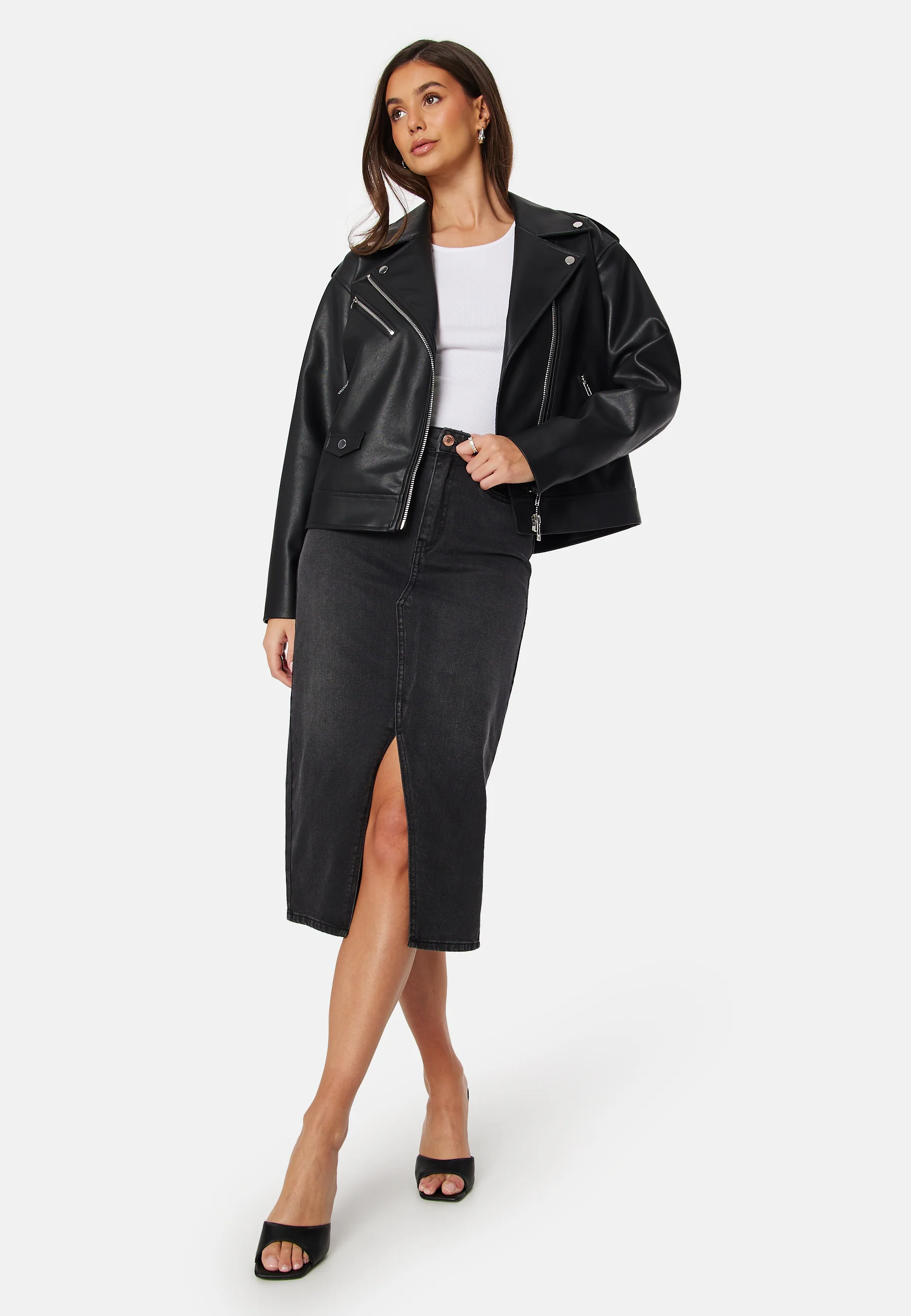 Vmveri High Rise calf denim skirt