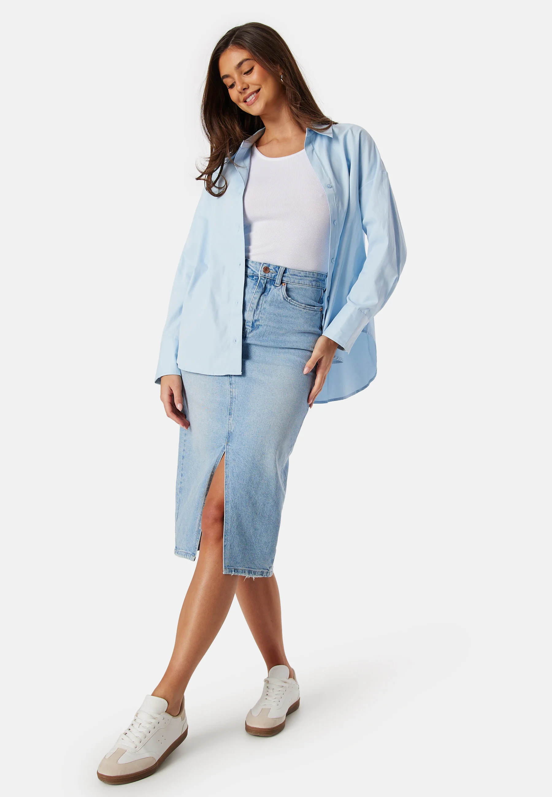 Vmveri High Rise calf denim skirt - Image 3