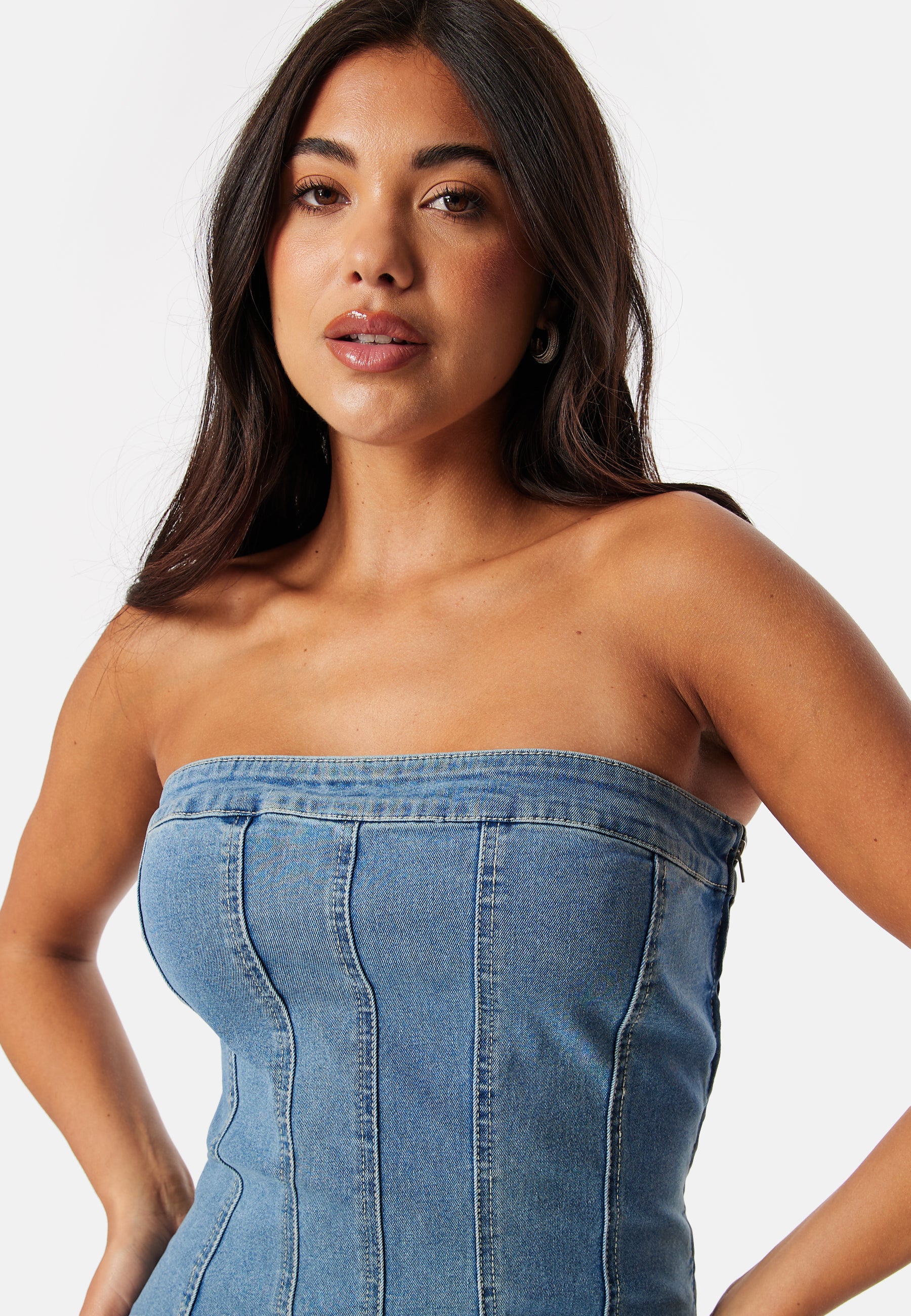 Vmzoie Sl Short Denim Dress - Image 4