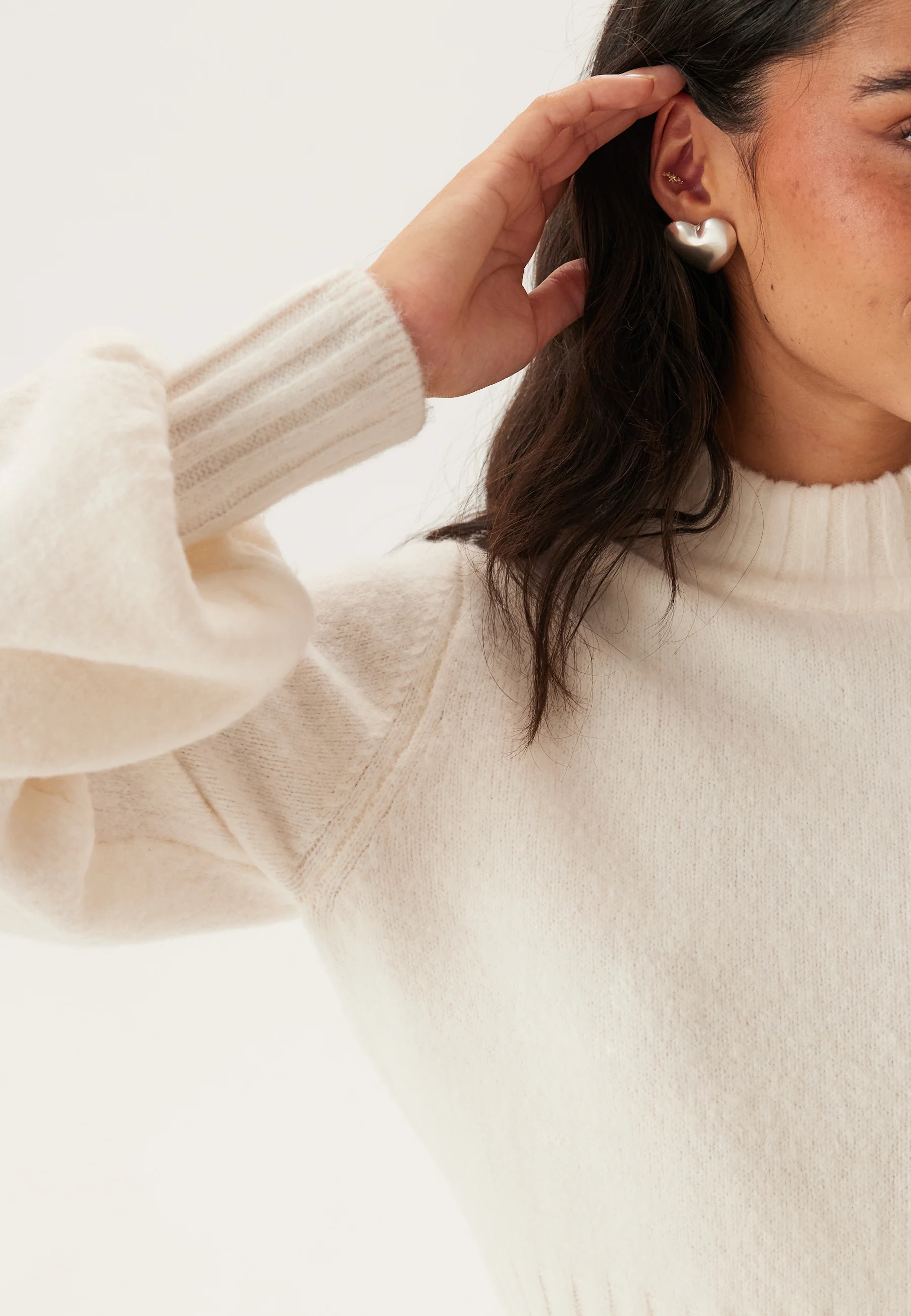 Volume Sleeve Knitted Sweater - Image 5