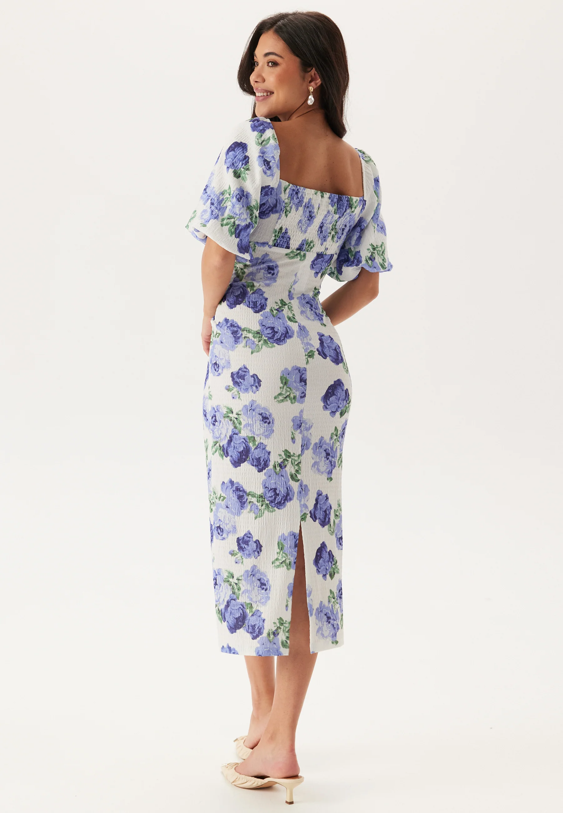 Volume Sleeve Midi Dress - Image 2
