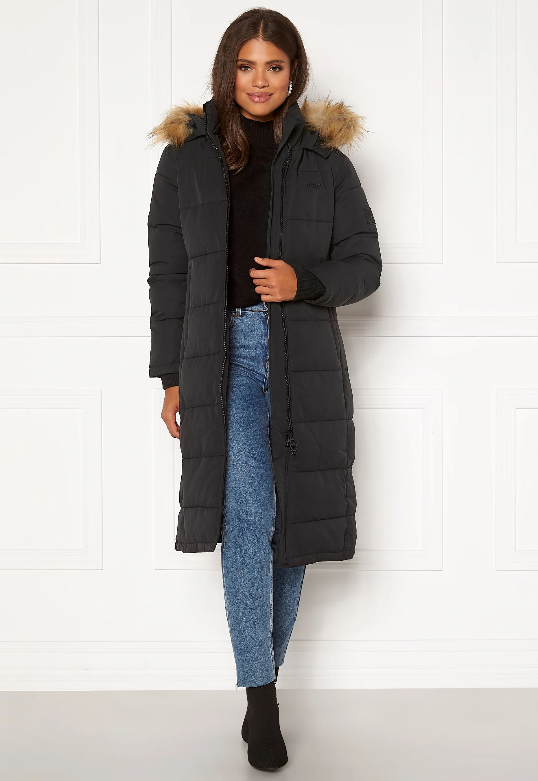 W. Long Slim Padded Parka - Image 5