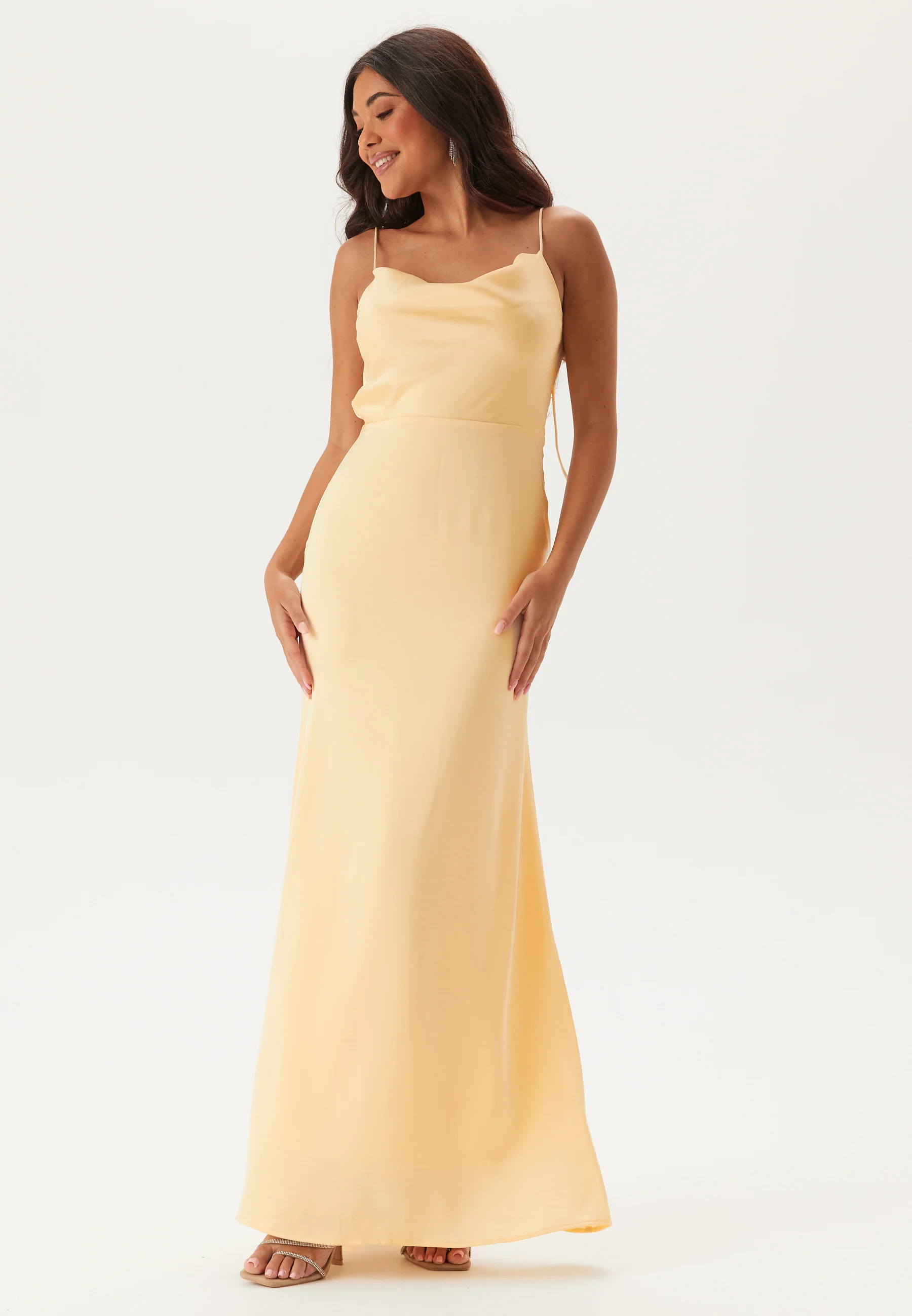 Waterfall Mermaid Satin Gown - Image 2