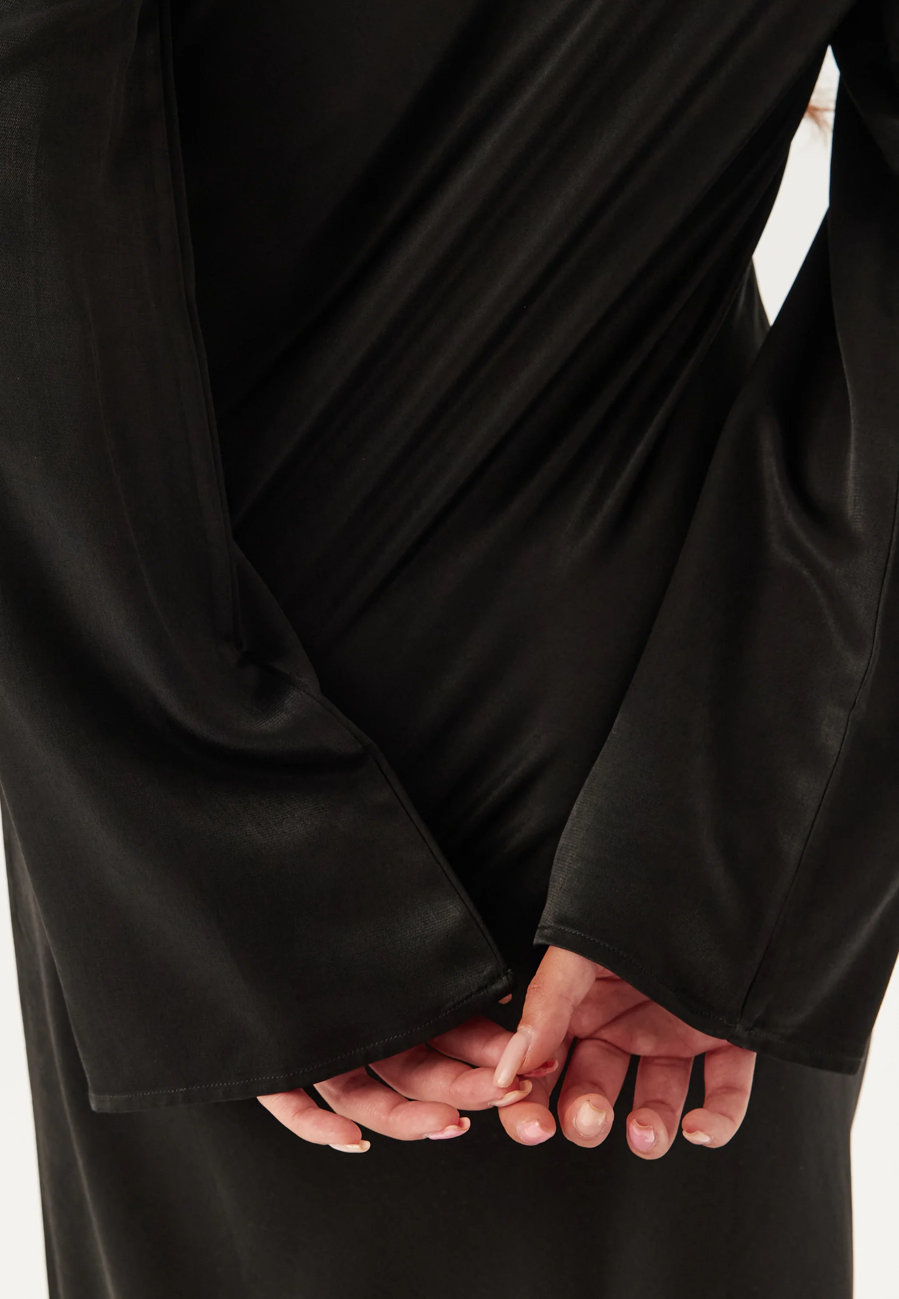 Waterfall Midi Satin Dress - Image 4