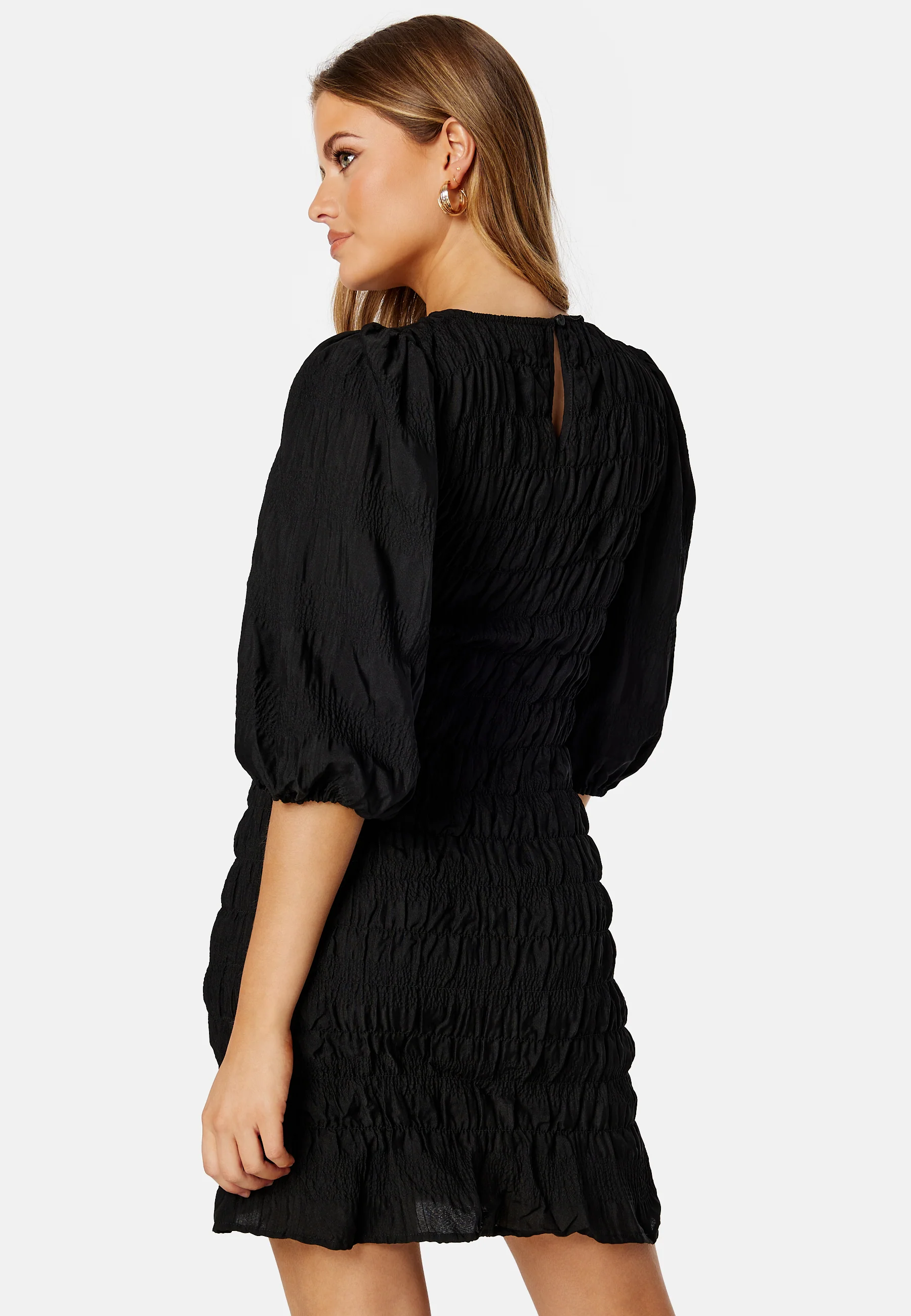 Wendya O-Neck 3/4 Smock Dress - Image 3