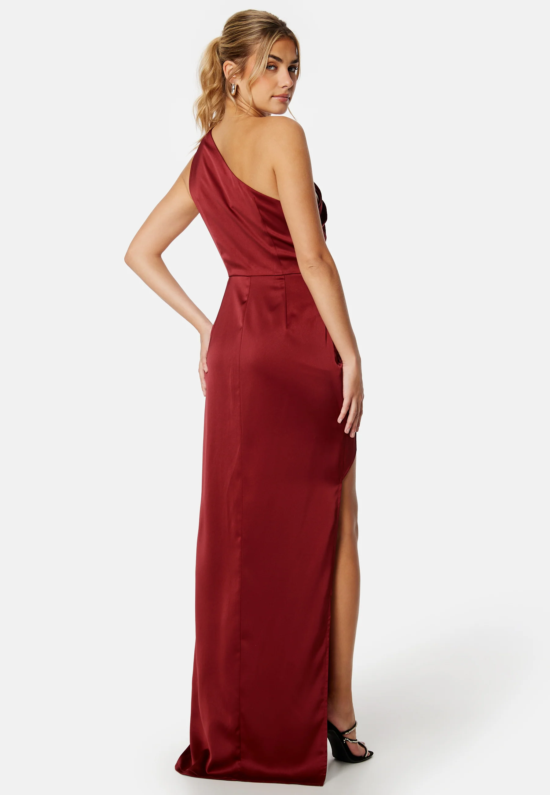 Wenona Satin One Shoulder Dress - Image 2
