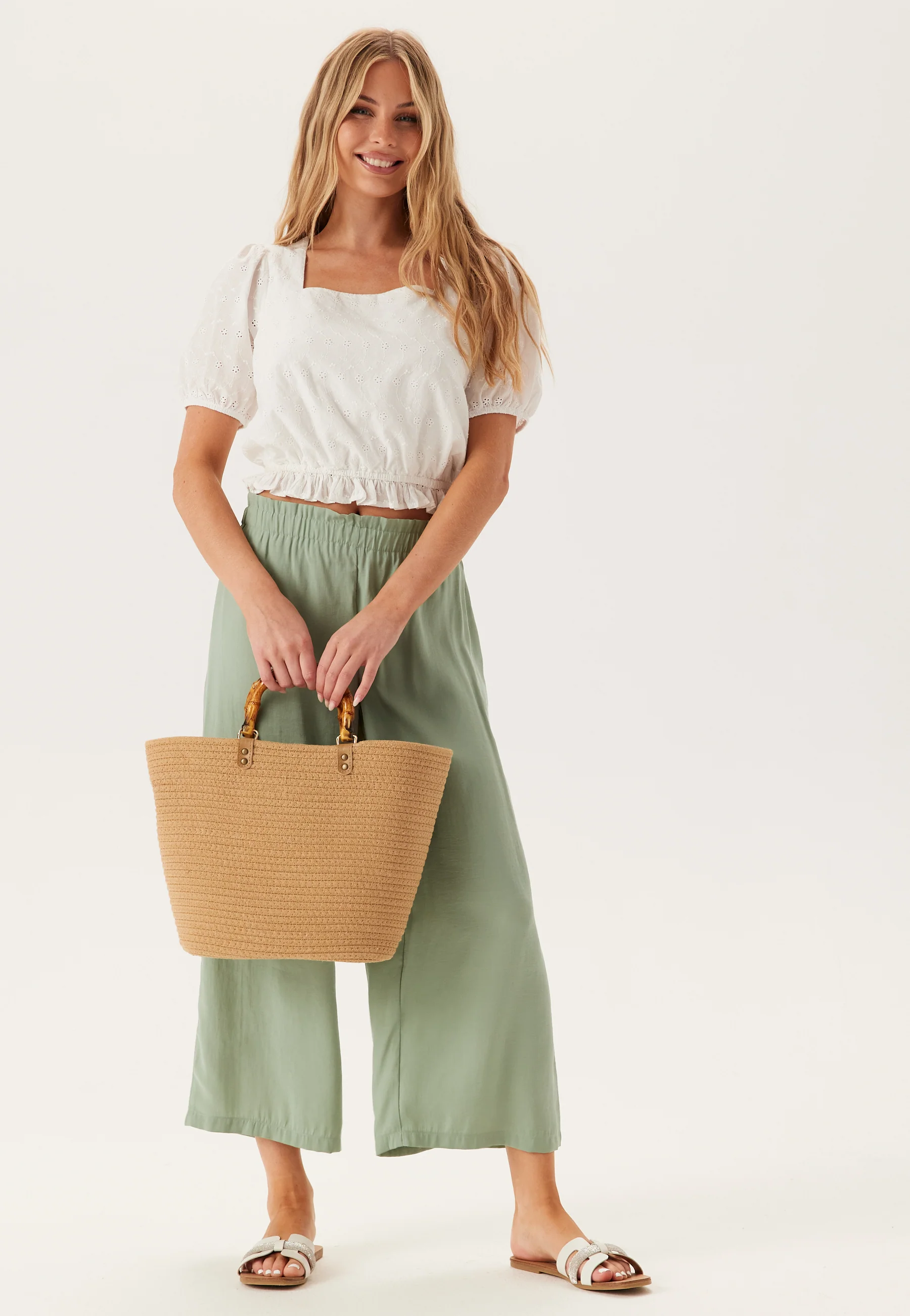 Wide Ankle Modal Trousers - Image 9