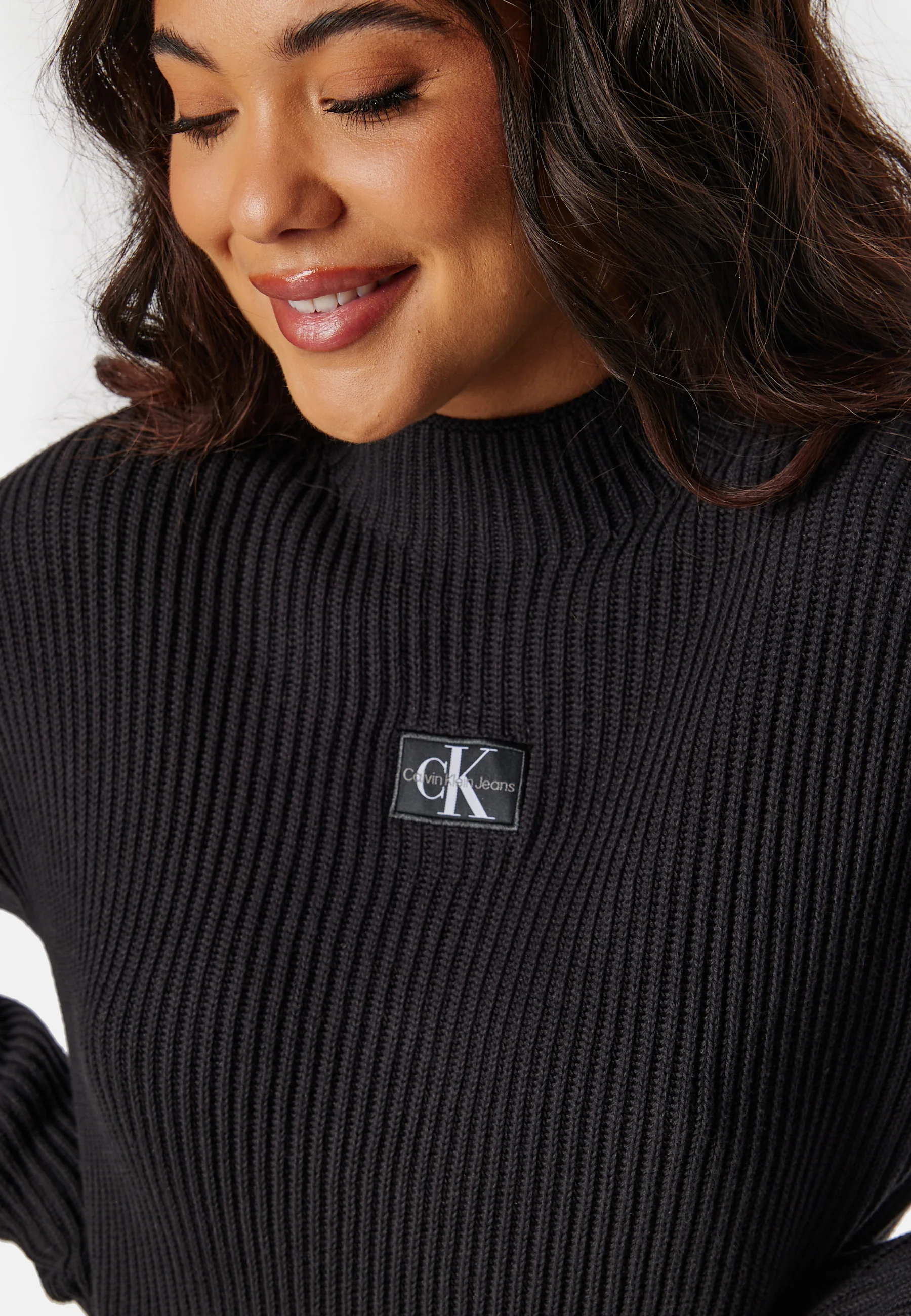 Woven Label Loose Sweater - Image 4