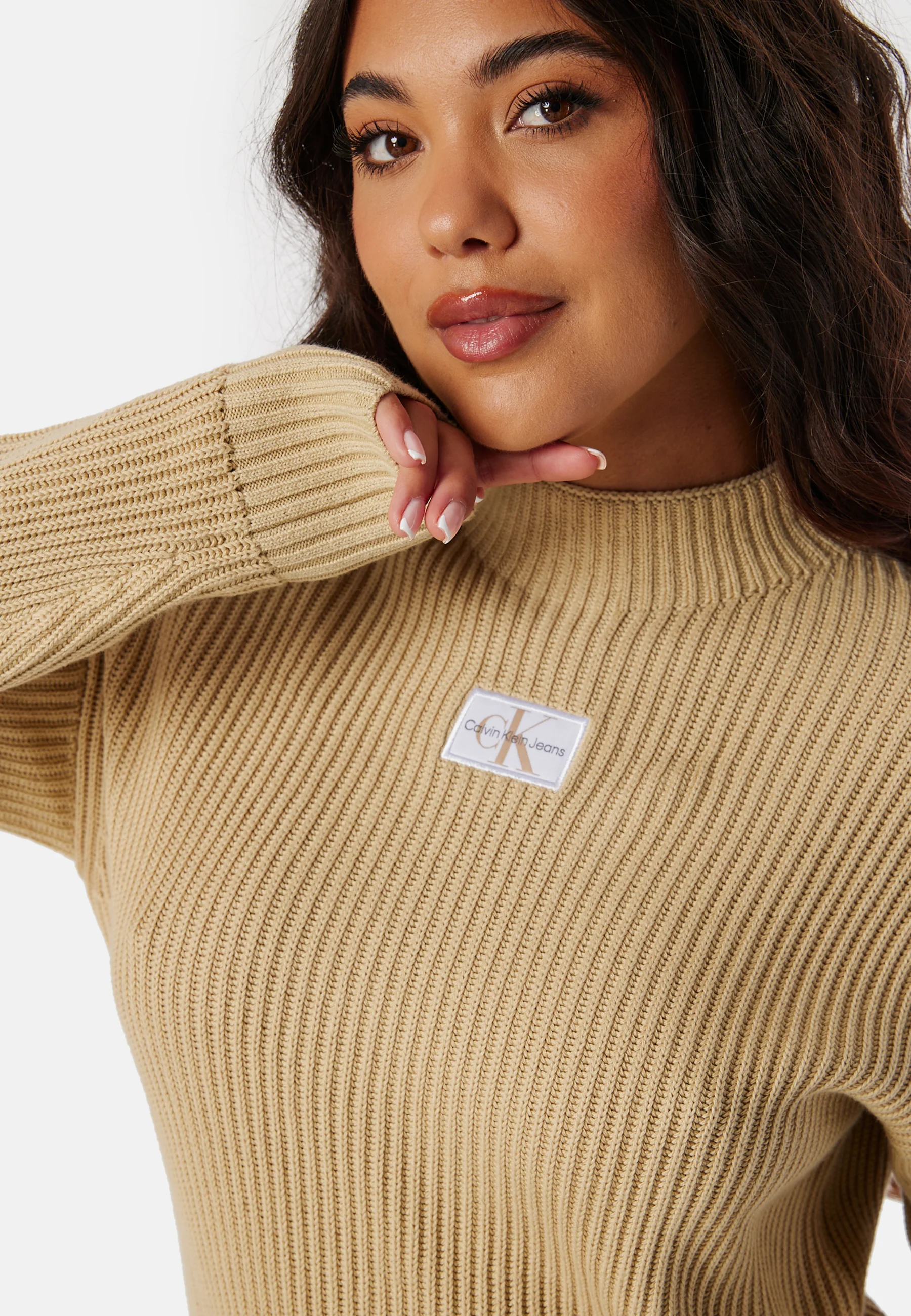 Woven Label Loose Sweater - Image 4