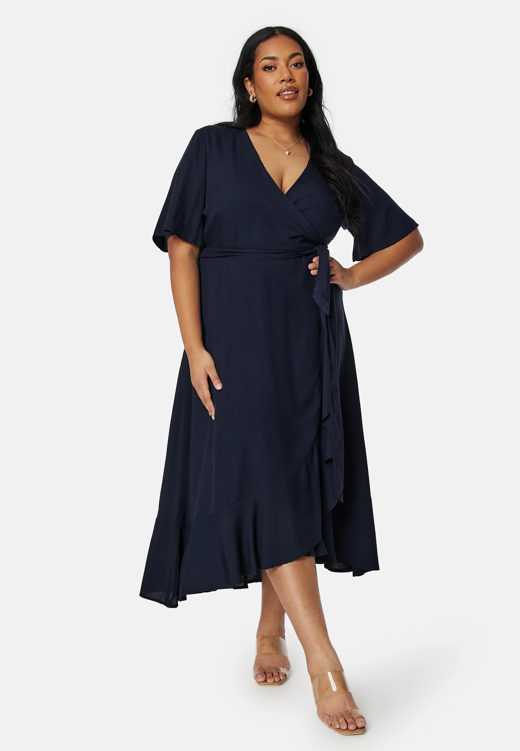 Wrap Midi Viscose Dress - Image 4