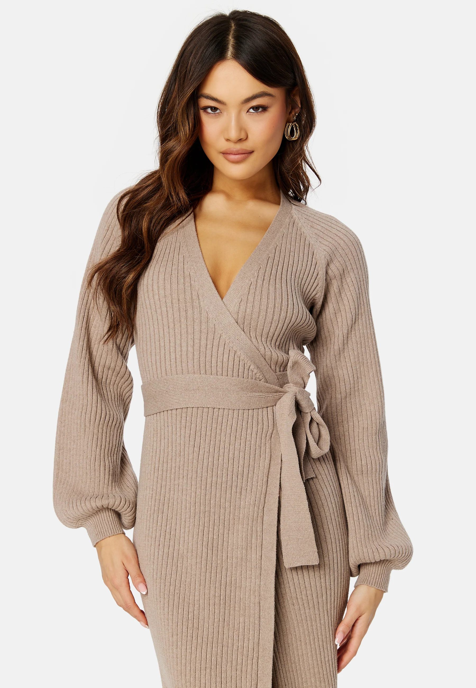 Wrap Rib Knitted Midi Dress - Image 7