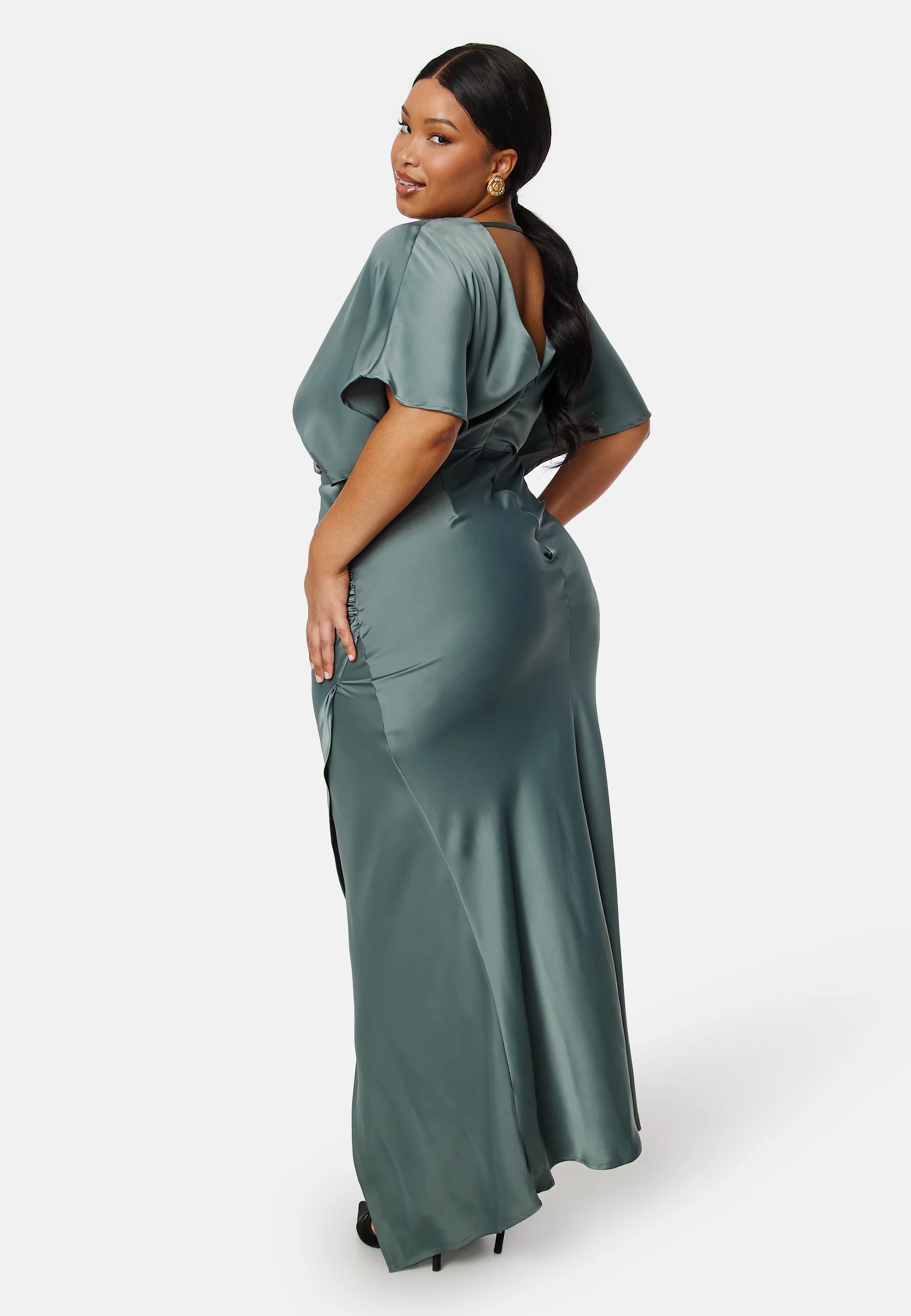 Wrap Satin Gown - Image 10