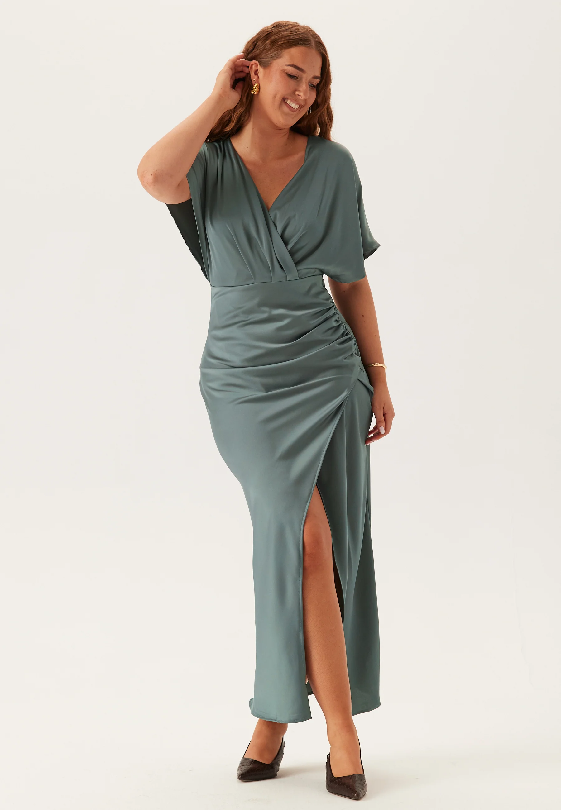 Wrap Satin Gown - Image 5