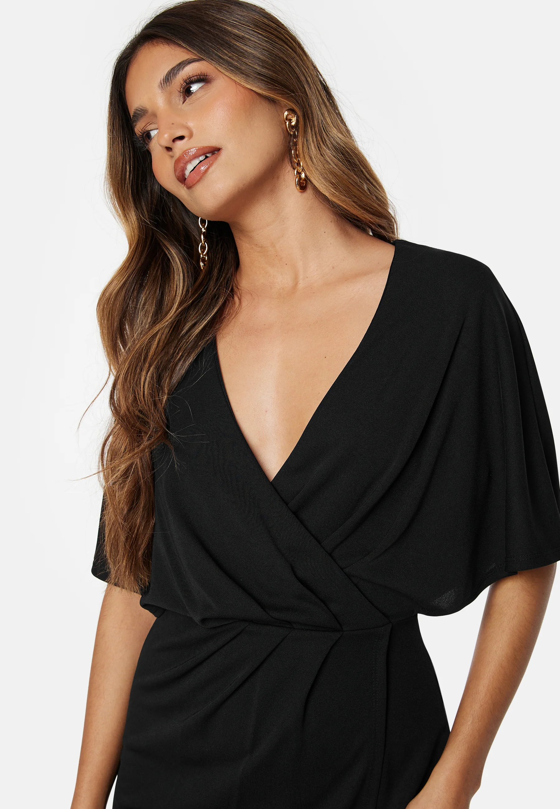 Wrap Slit Midi Dress - Image 4