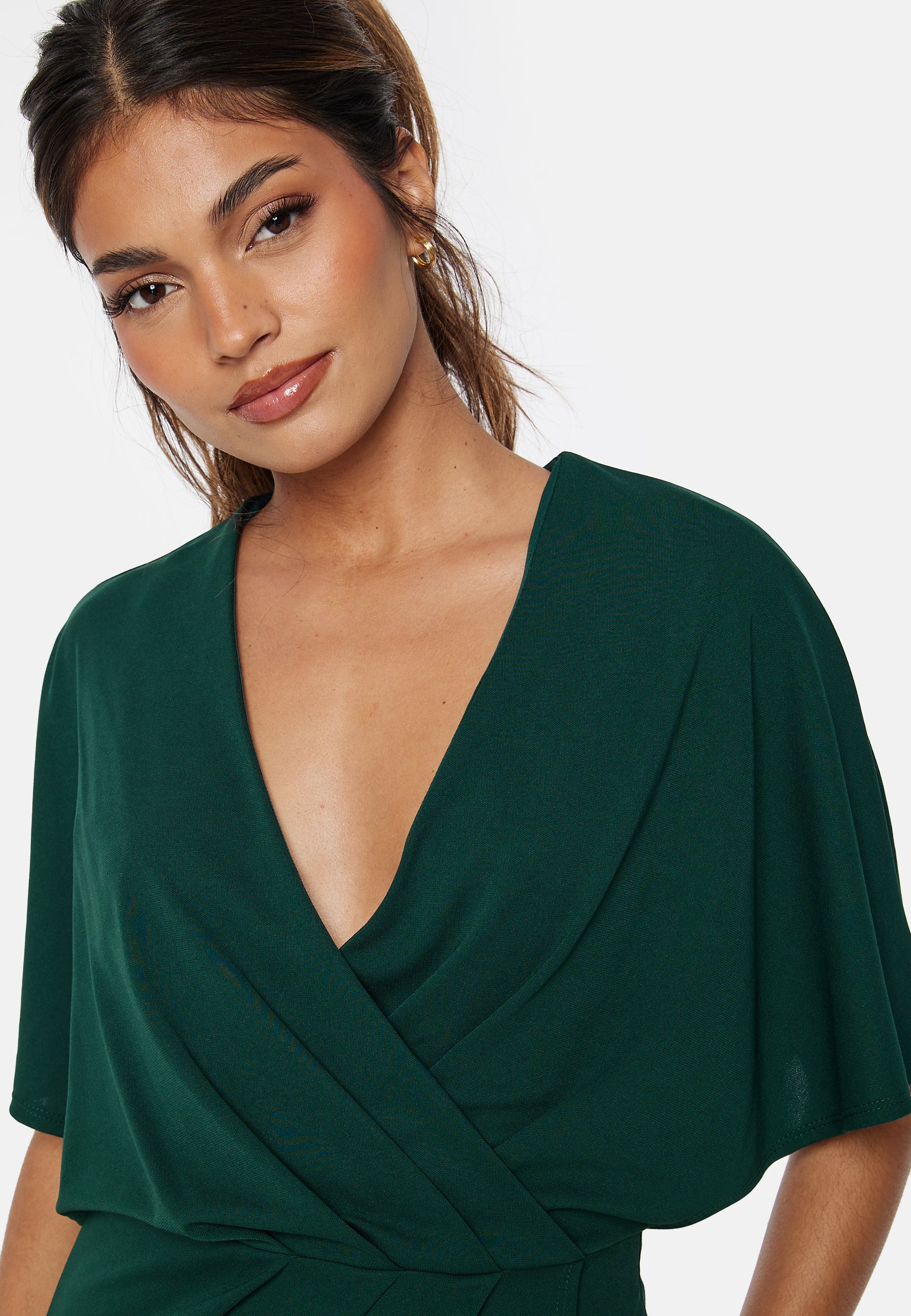 Wrap Slit Midi Dress - Image 3