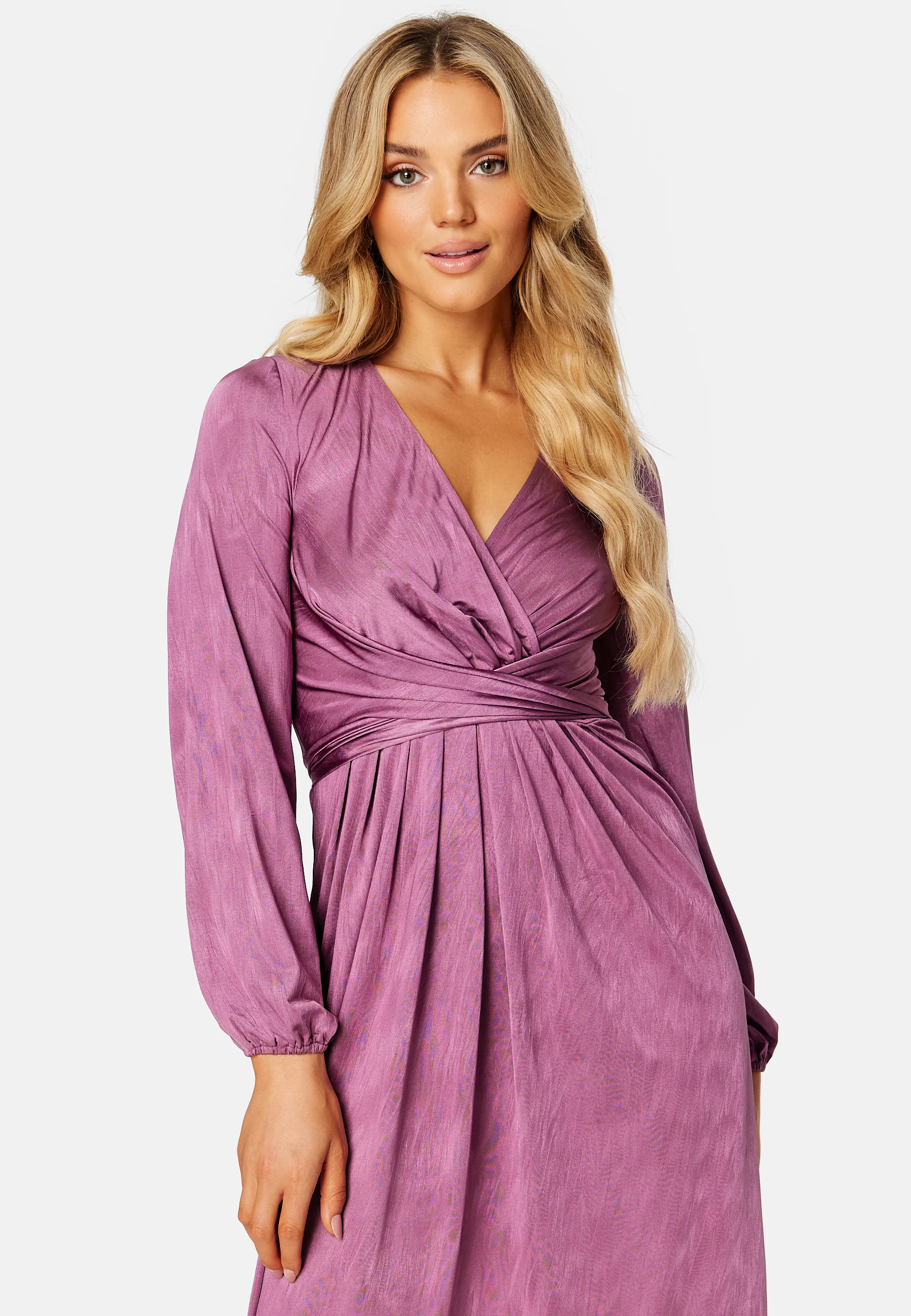 Wrap Tie Midi Dress - Image 3