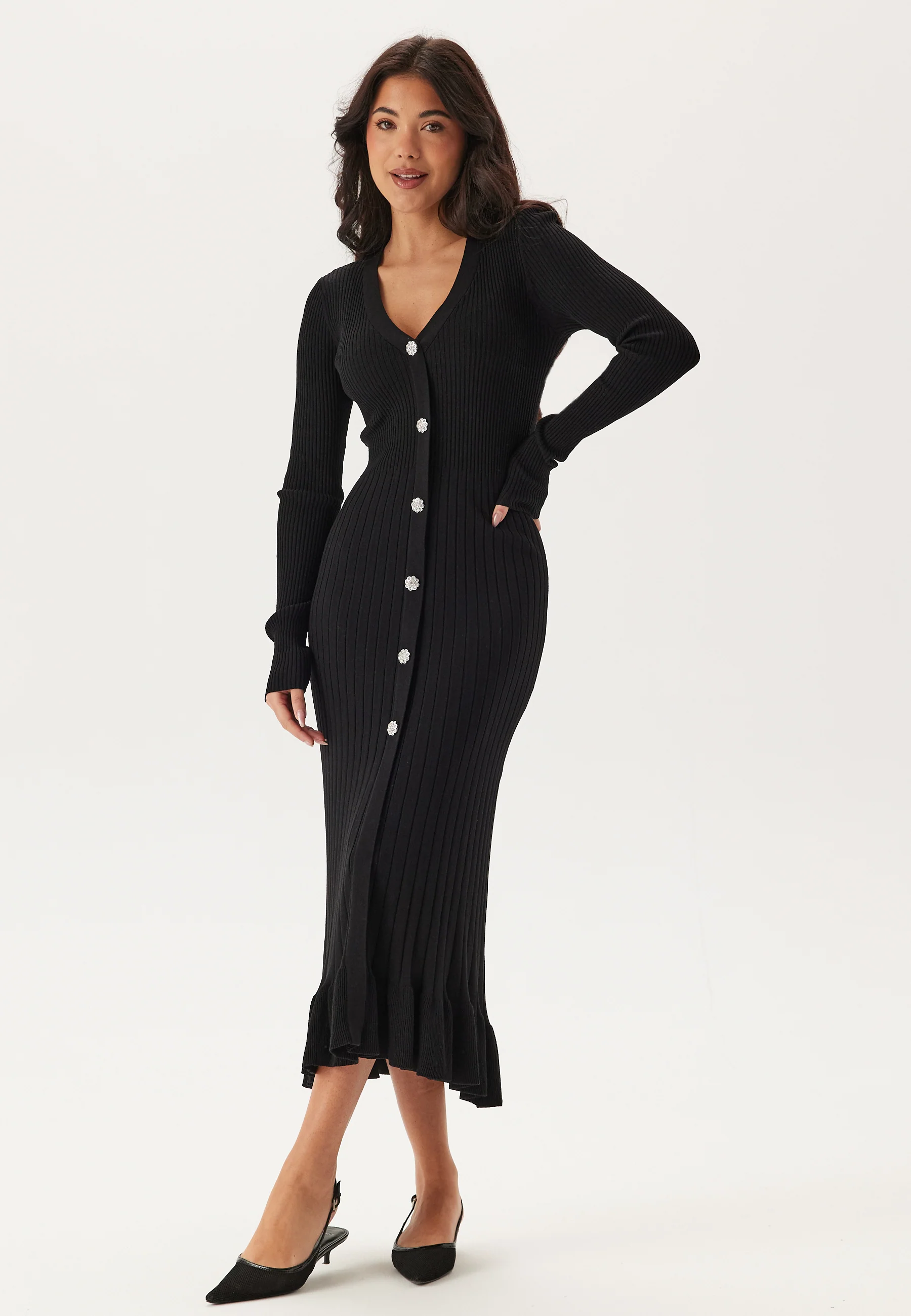 Yasmikke Ls Midi Knit Dress S.