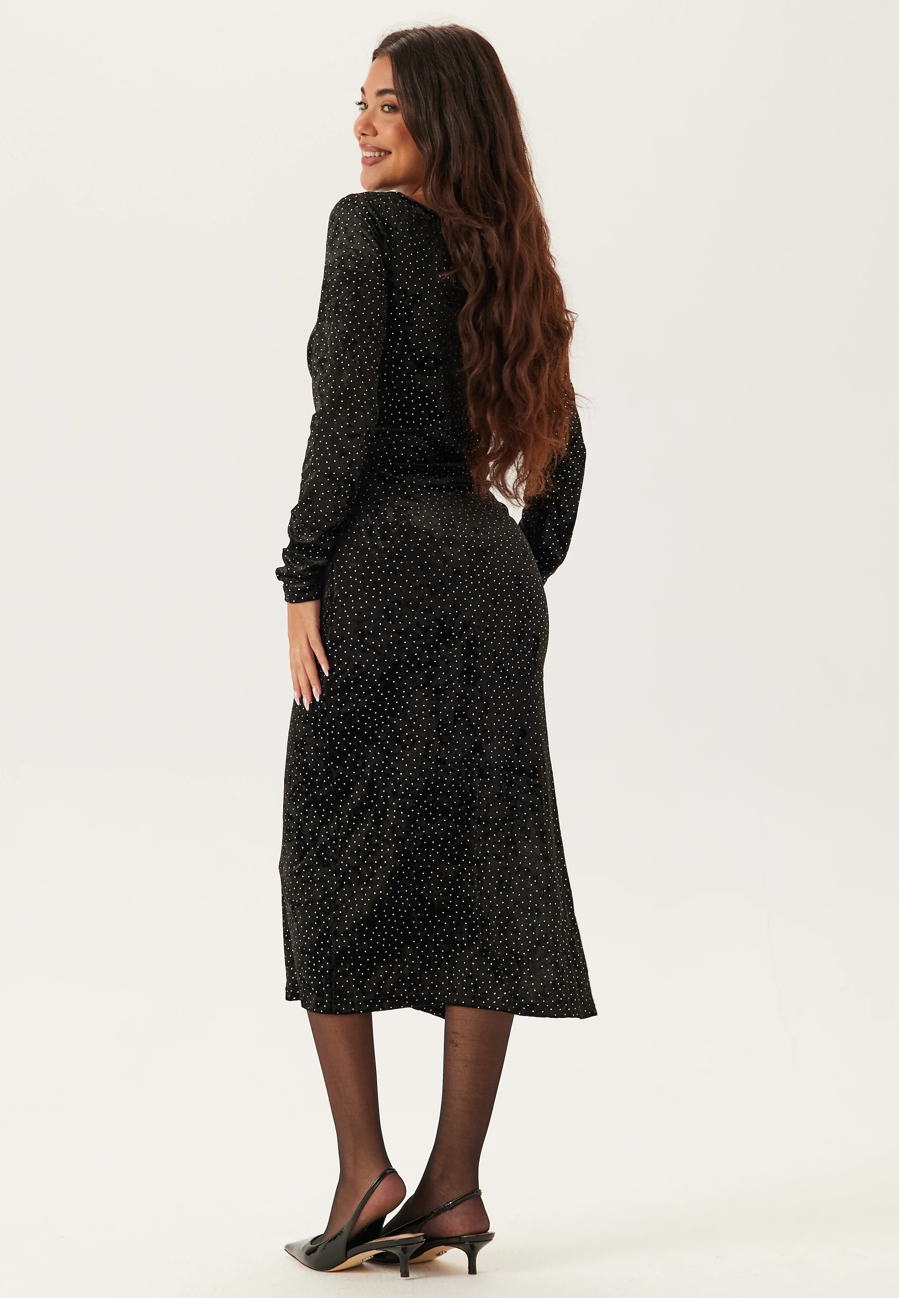 Yastillia Ls Velvet Long Dress - Image 2