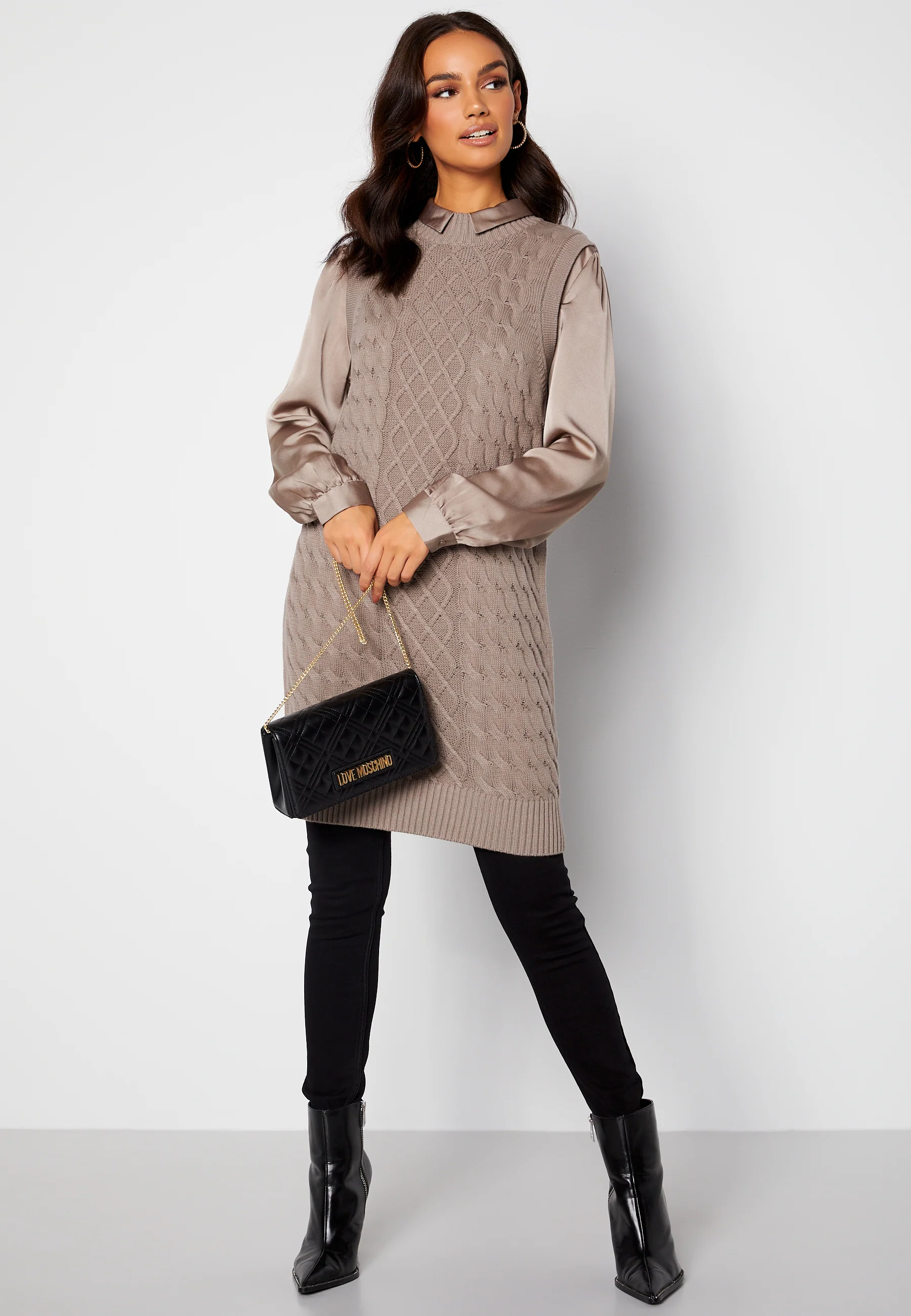 Zuri Cable S/L Knit Vest Dress - Image 2